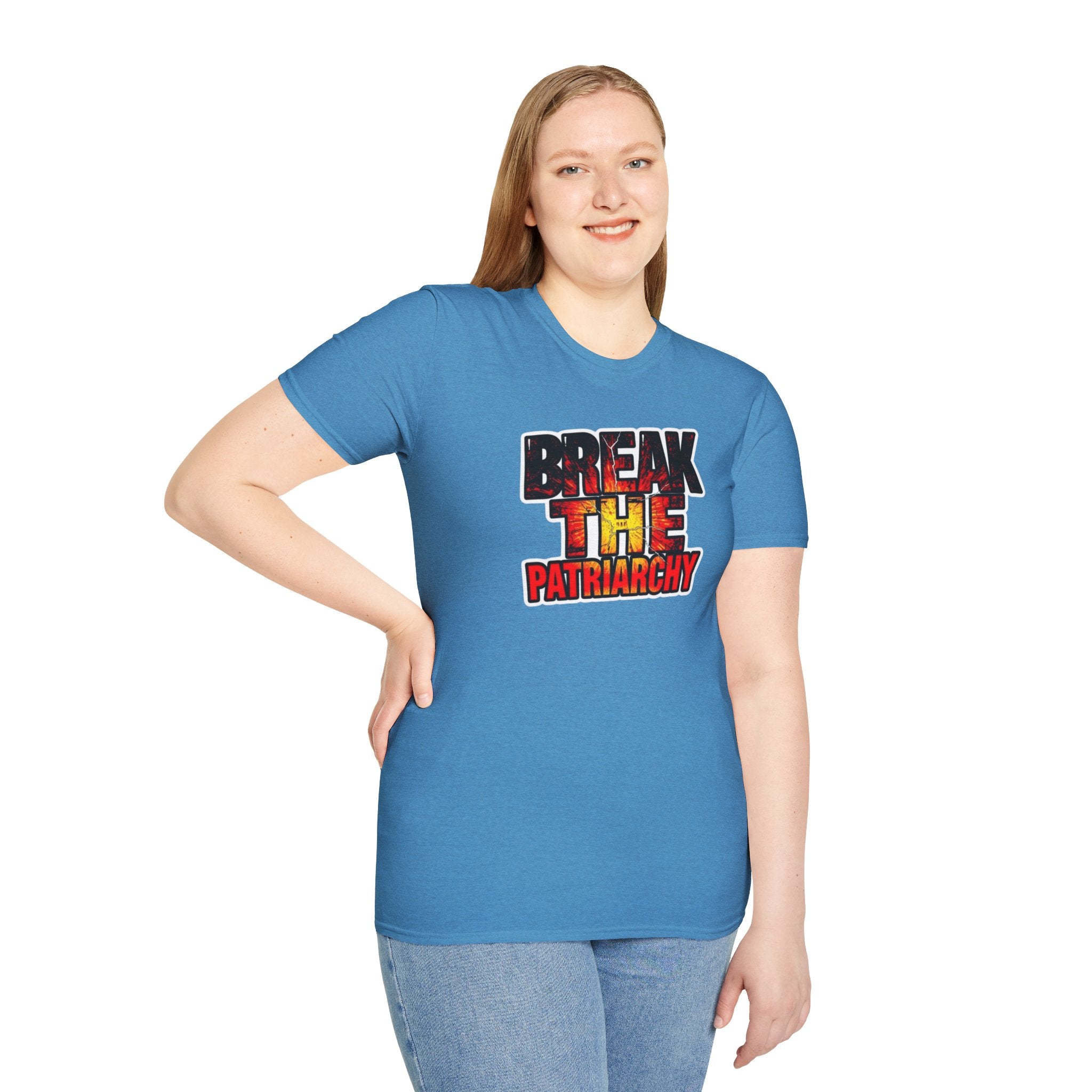 Break the Patriarchy Unisex Softstyle T-Shirt - Empowerment Wear for Social Change