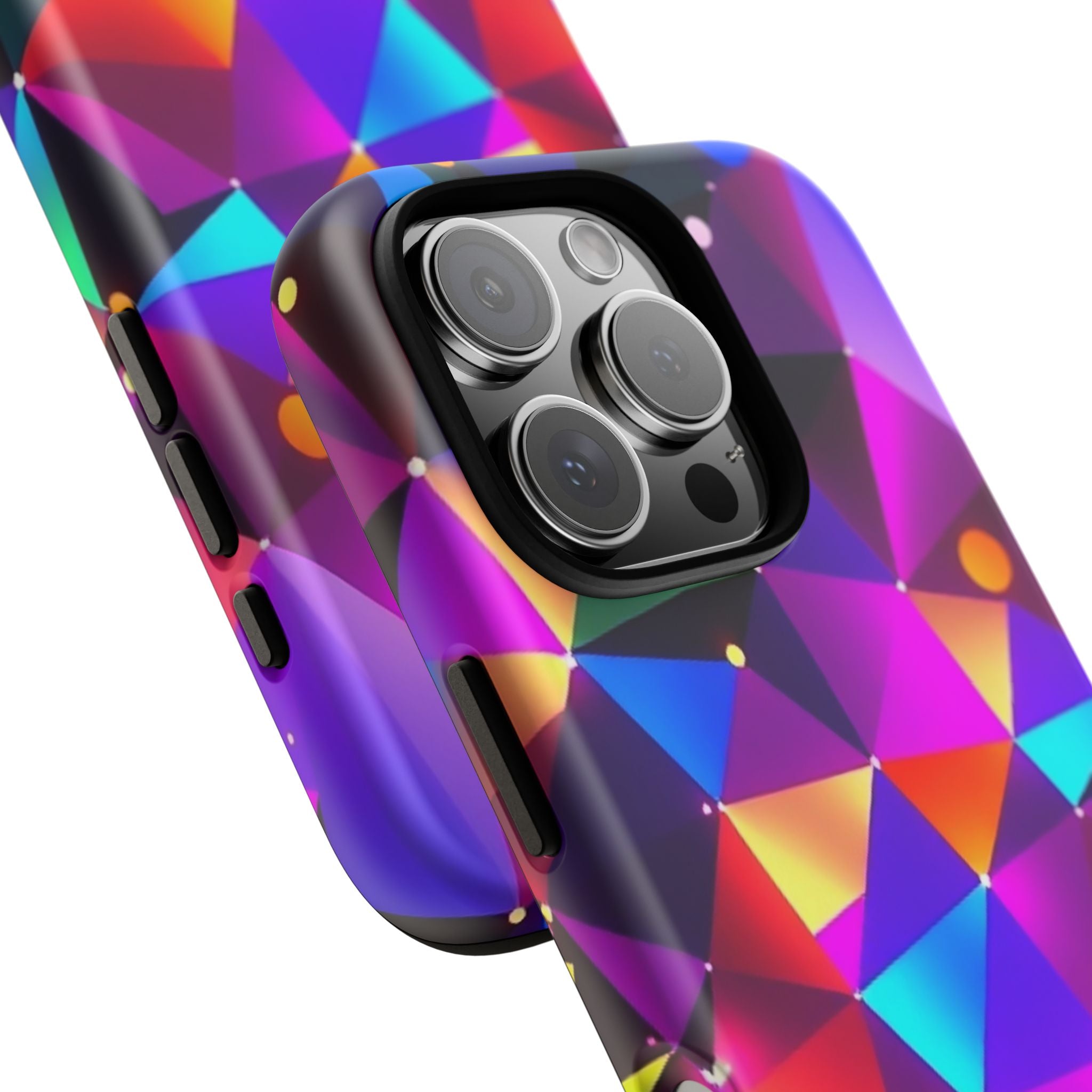 Android OR iPhone Compatible Cases - Colorful Angles Design - Unique Tough Cases
