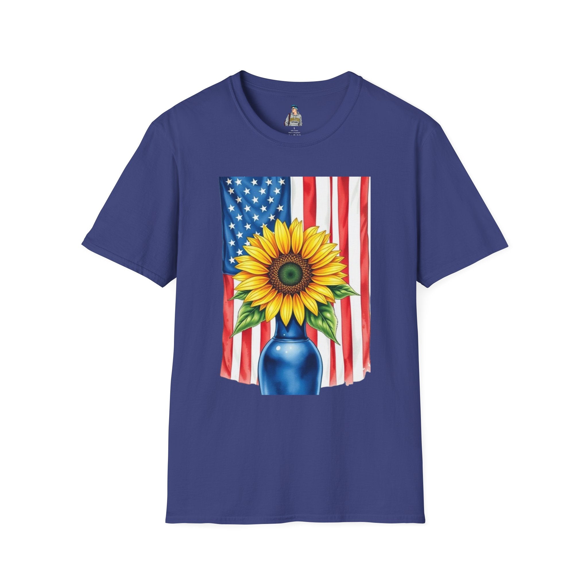American Patriots Stand Behind Ukraine Unisex Softstyle T-Shirt - EqualiTees.Me