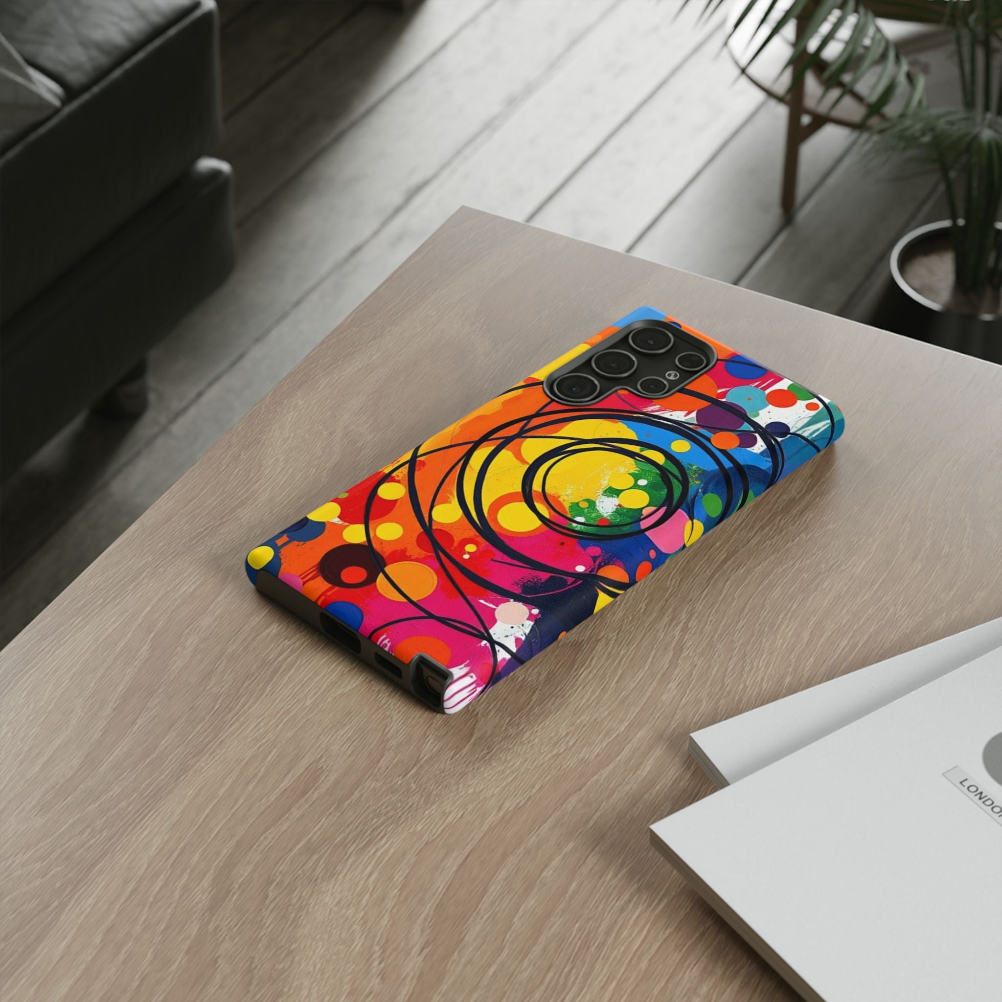 Colorful Abstract Rainbow Swirl Art Tough Case For Android & iPhone