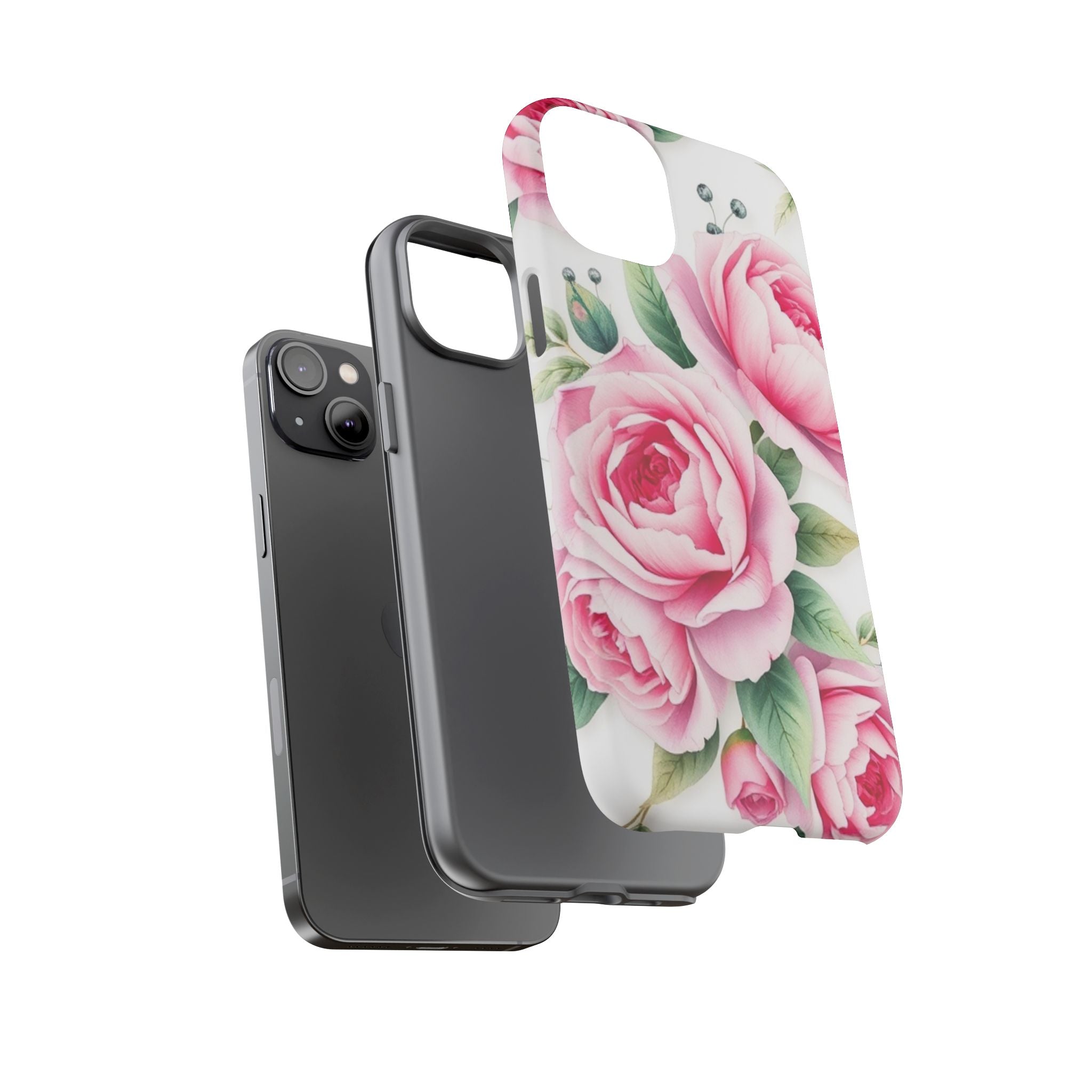 Android OR iPhone Compatible Cases - Pink Flower Design - Unique Tough Cases