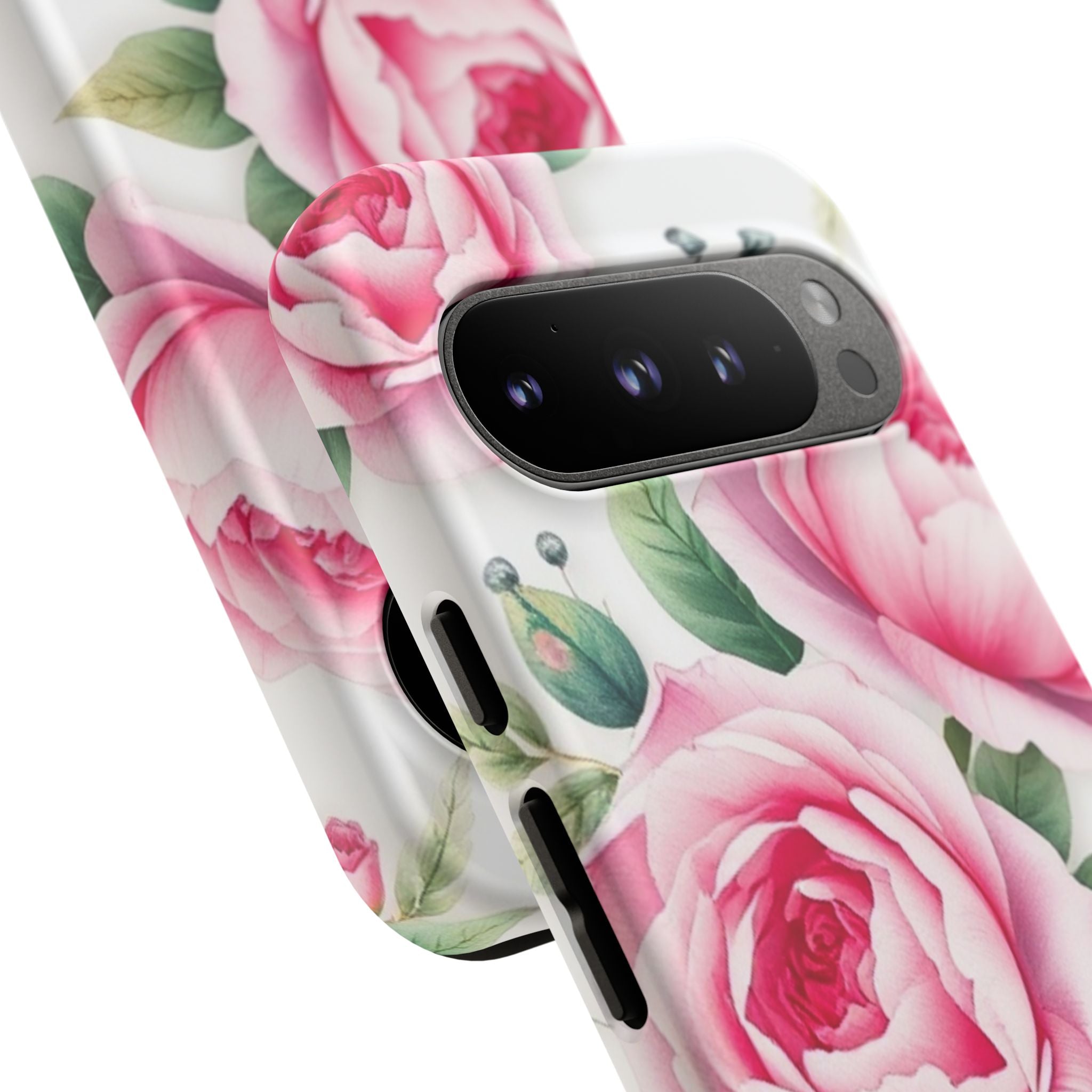 Android OR iPhone Compatible Cases - Pink Flower Design - Unique Tough Cases