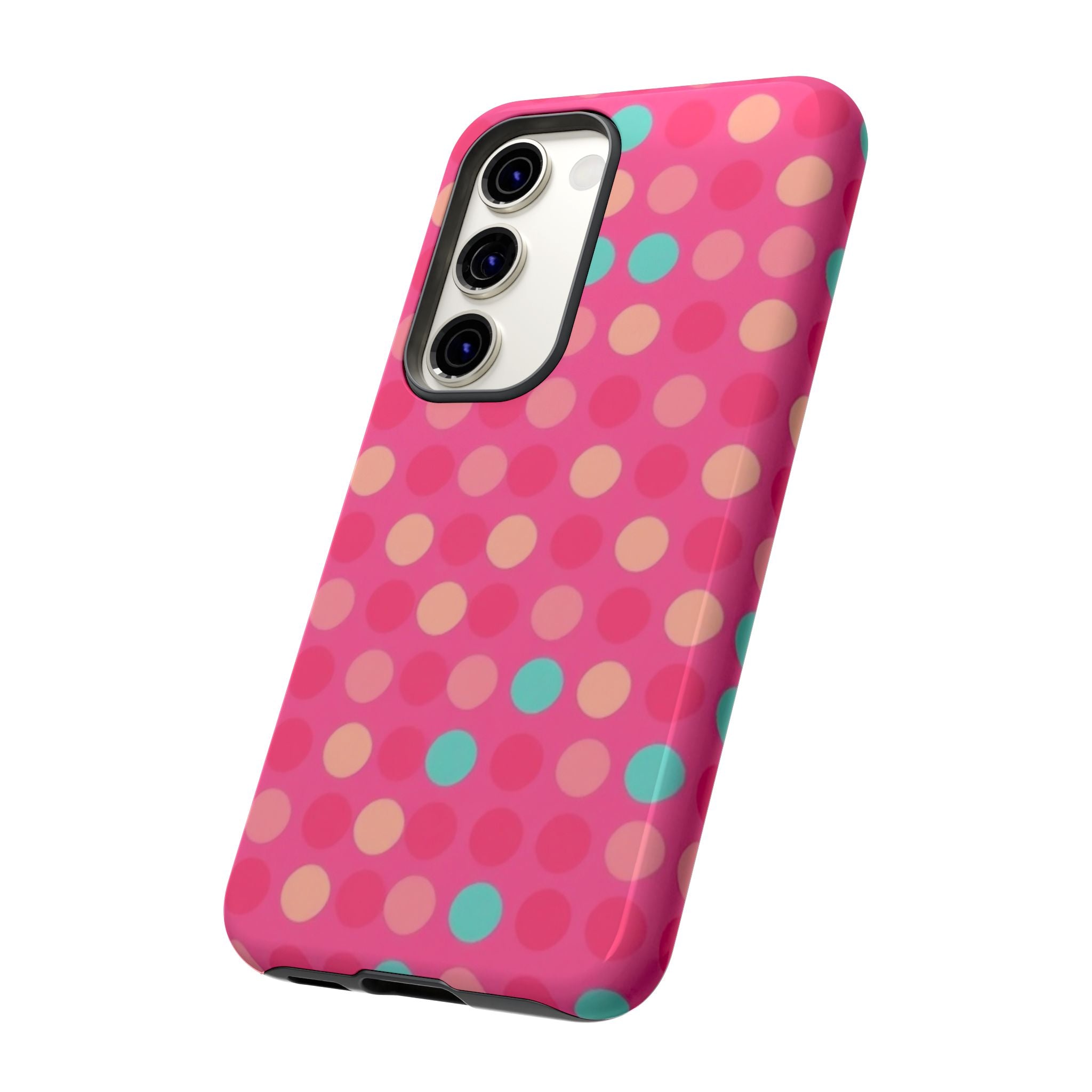 Android OR iPhone Protective Cases - Retro Polka Dots Pattern Tough Case
