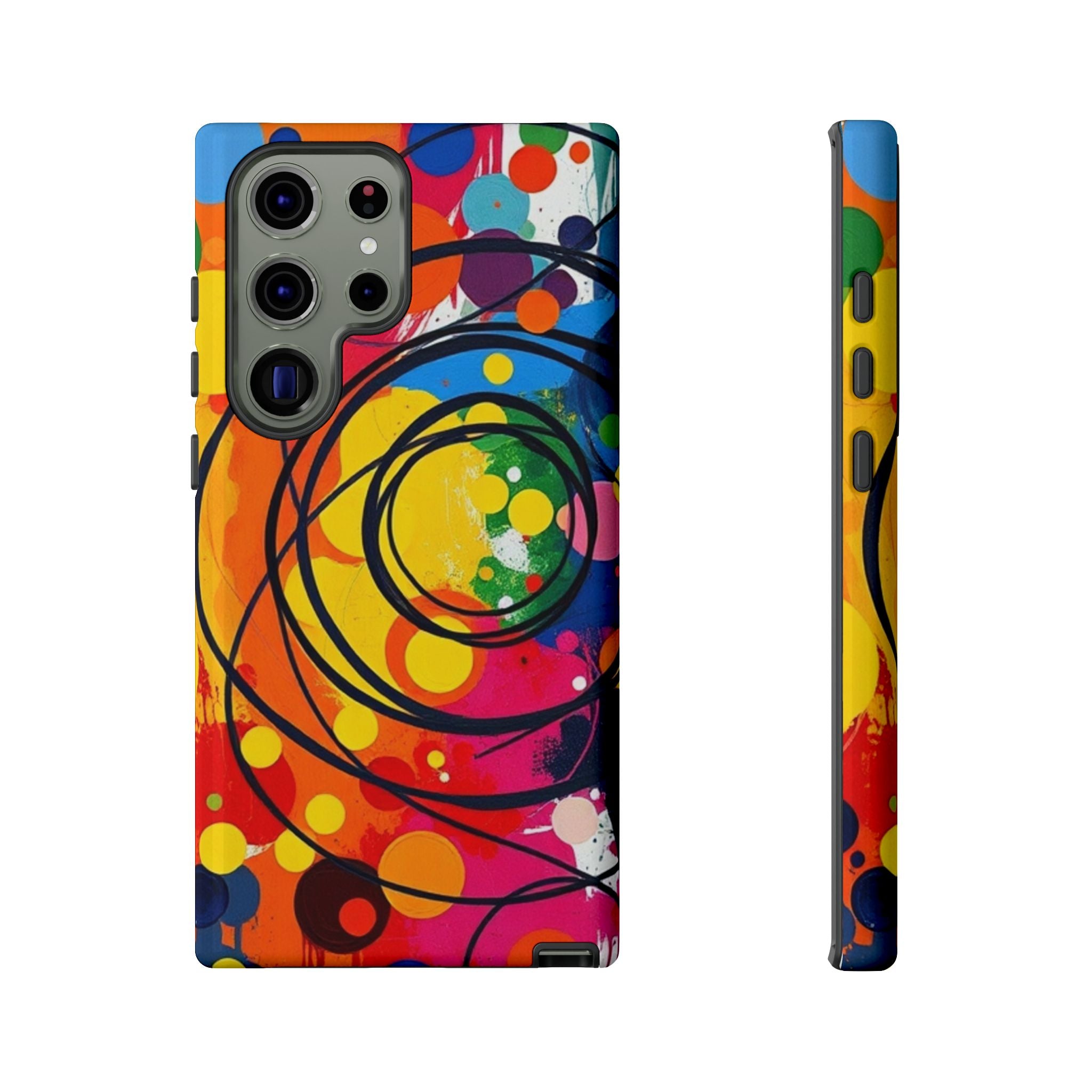 Colorful Abstract Rainbow Swirl Art Tough Case For Android & iPhone