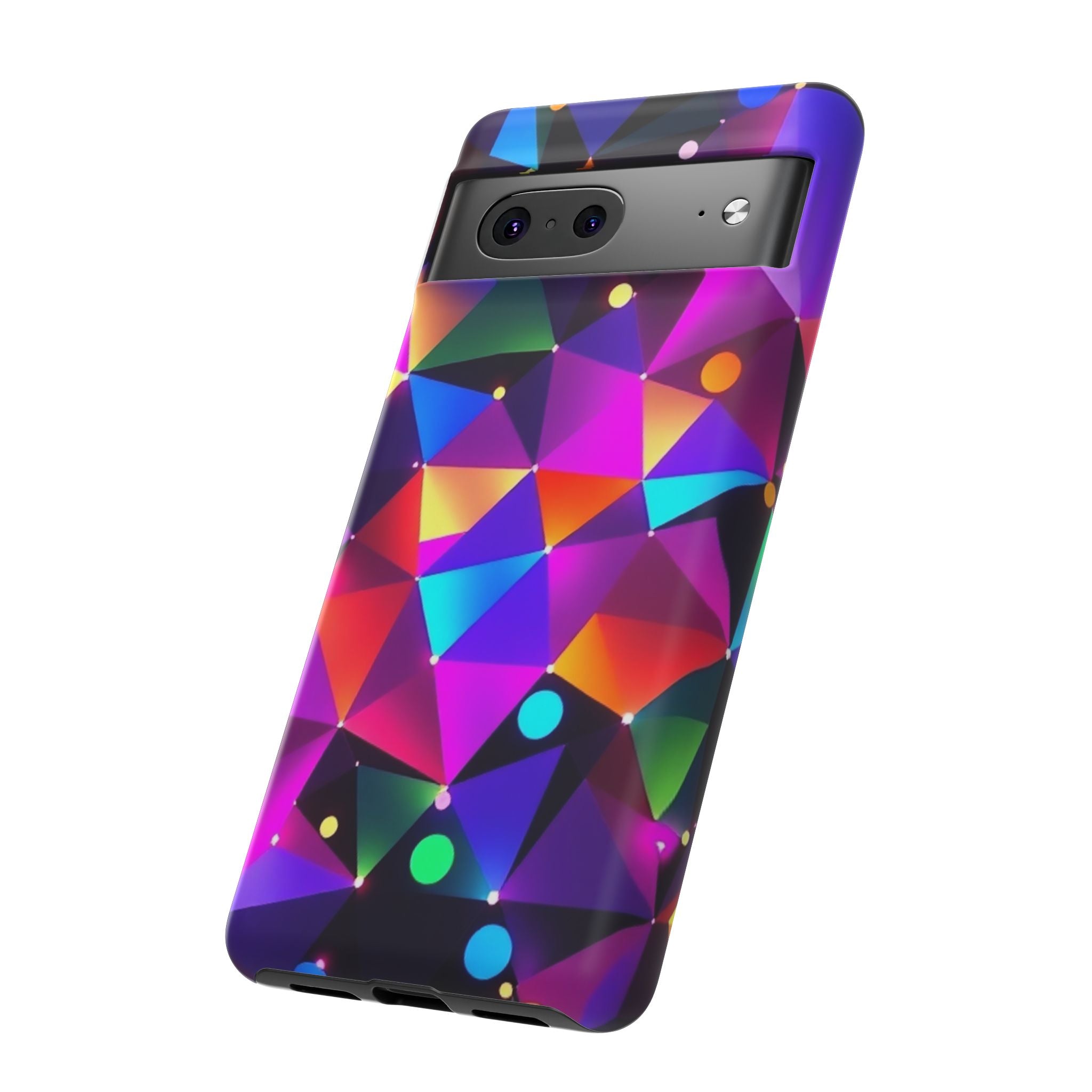 Android OR iPhone Compatible Cases - Colorful Angles Design - Unique Tough Cases