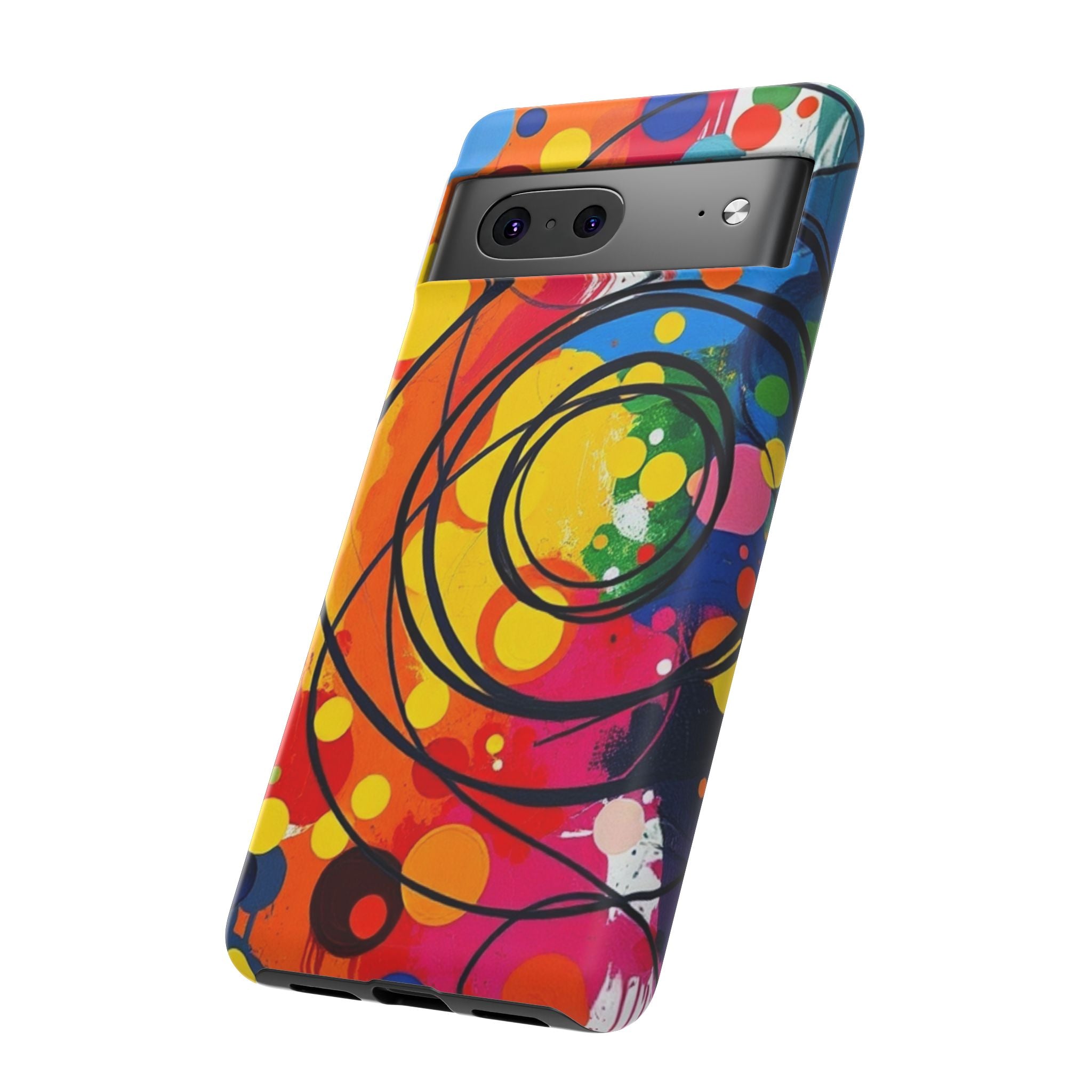Colorful Abstract Rainbow Swirl Art Tough Case For Android & iPhone