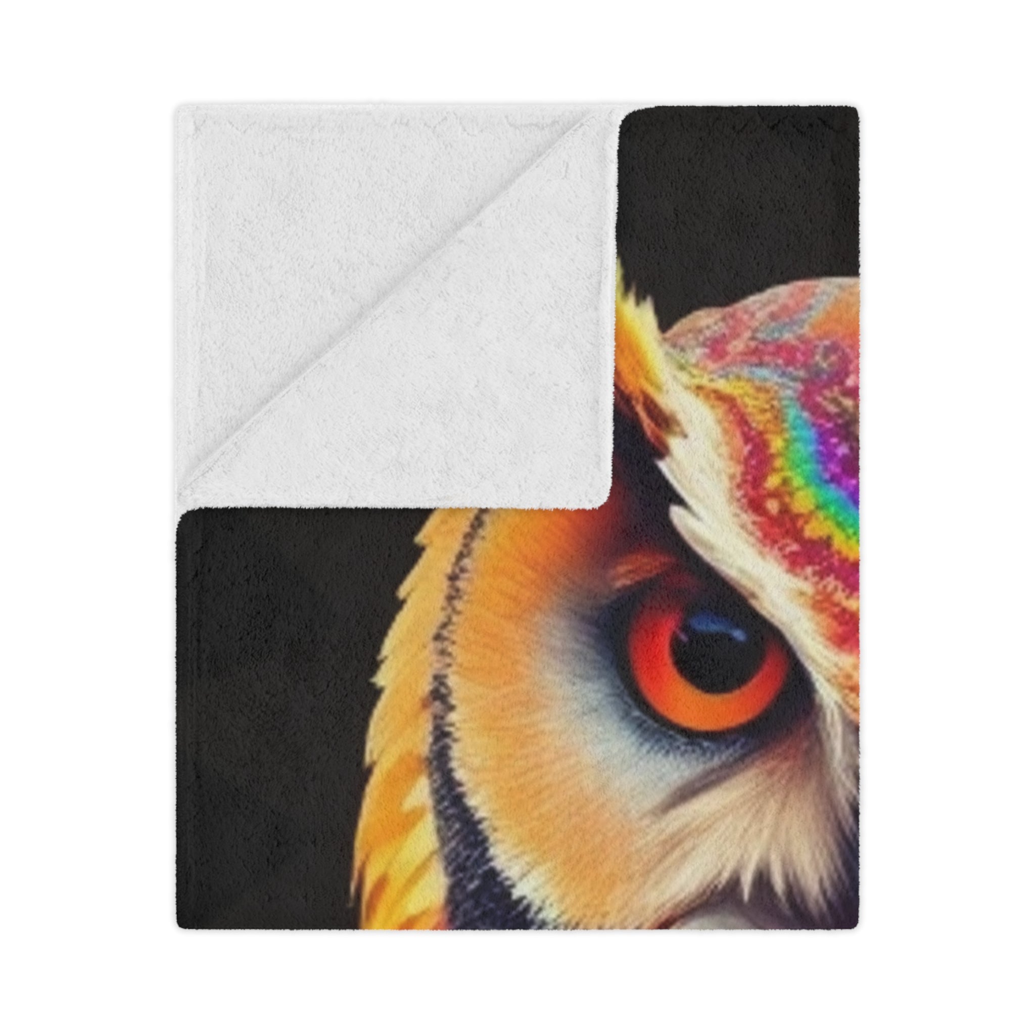 Fractal Owl Microfiber Blanket