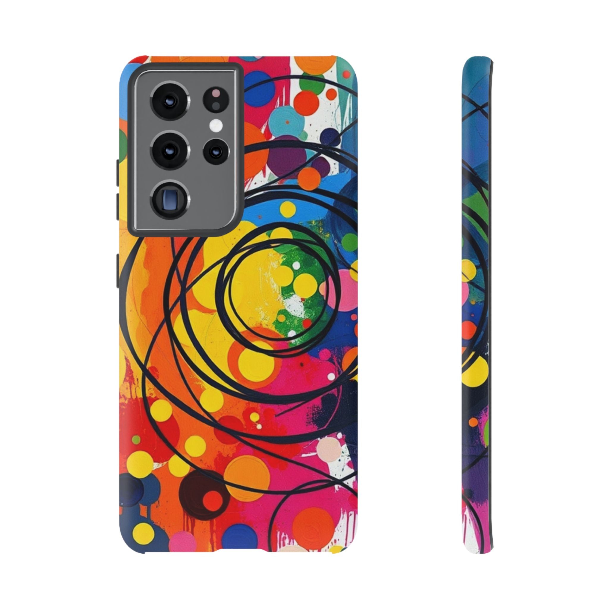 Colorful Abstract Rainbow Swirl Art Tough Case For Android & iPhone