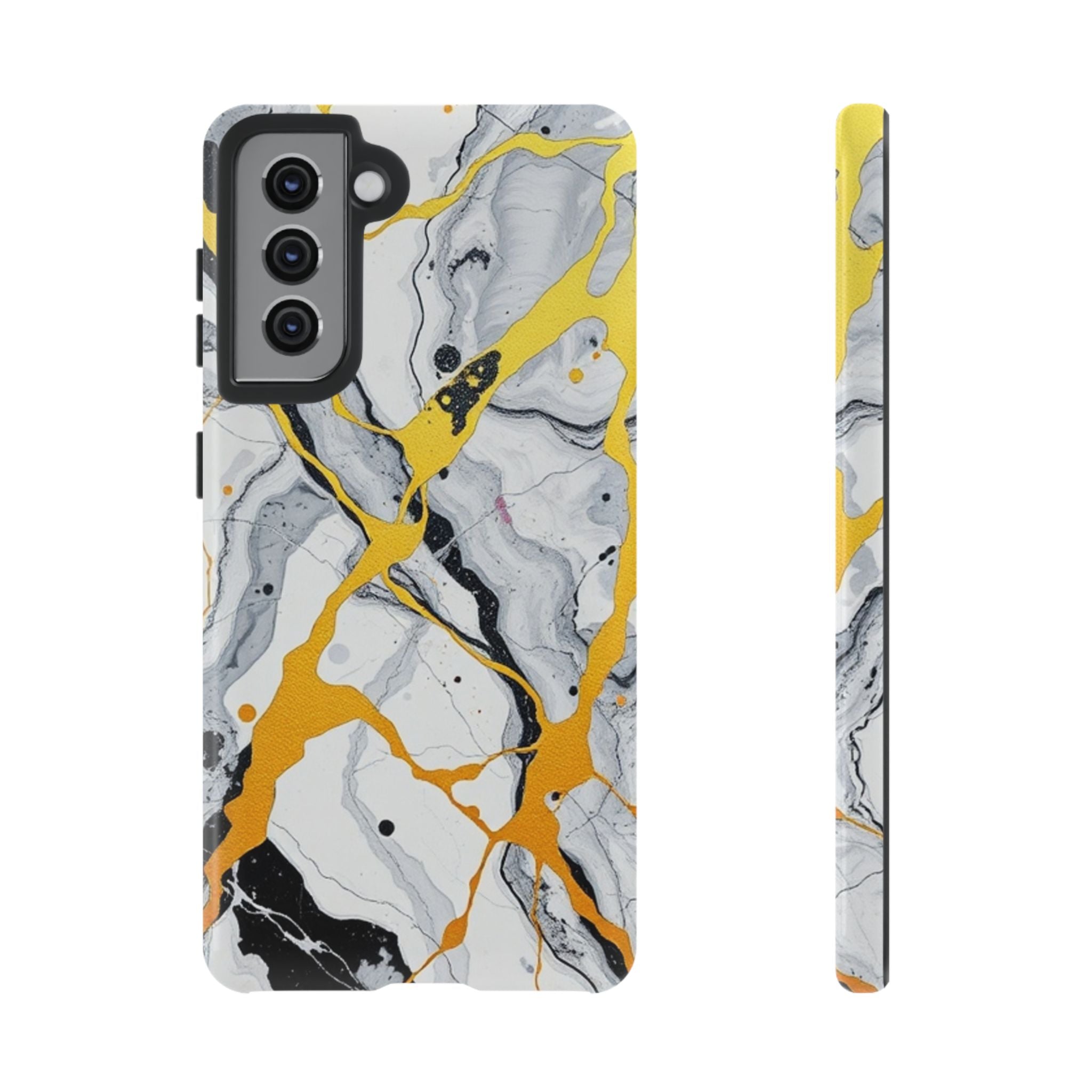 Beautiful Marble and Gold Design Tough Cases For Android & iPhone