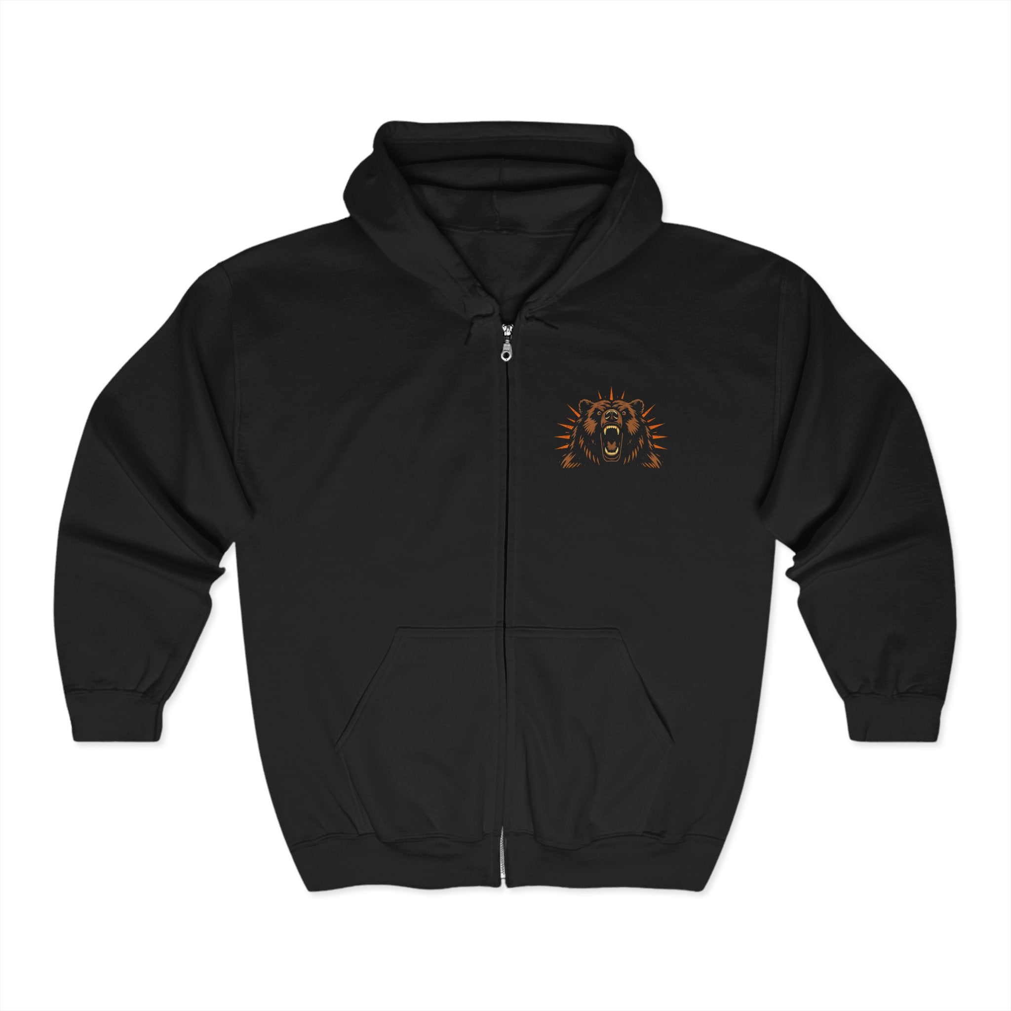 I Am The Bear Zip-Up Hoodie - Cozy Outdoor Style