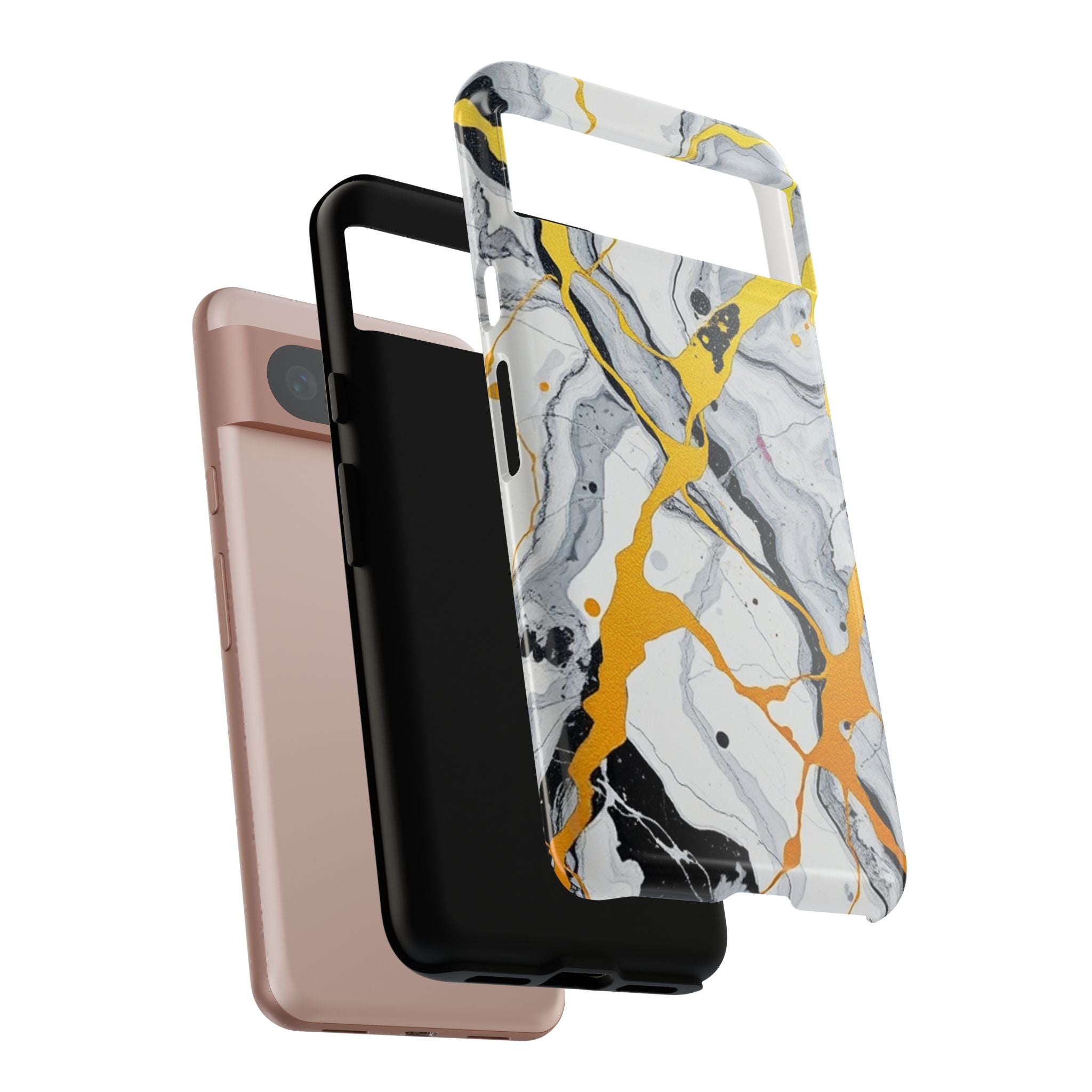 Beautiful Marble and Gold Design Tough Cases For Android & iPhone