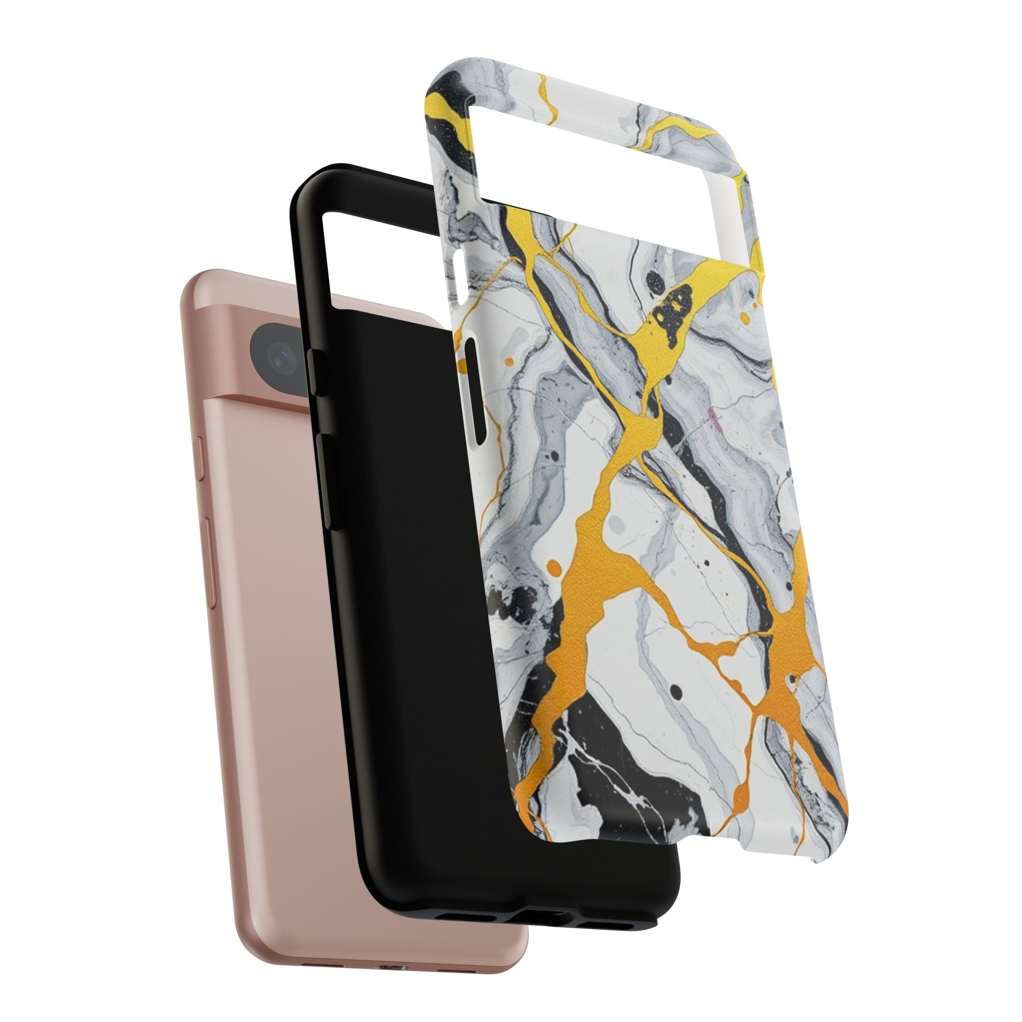 Beautiful Marble and Gold Design Tough Cases For Android & iPhone