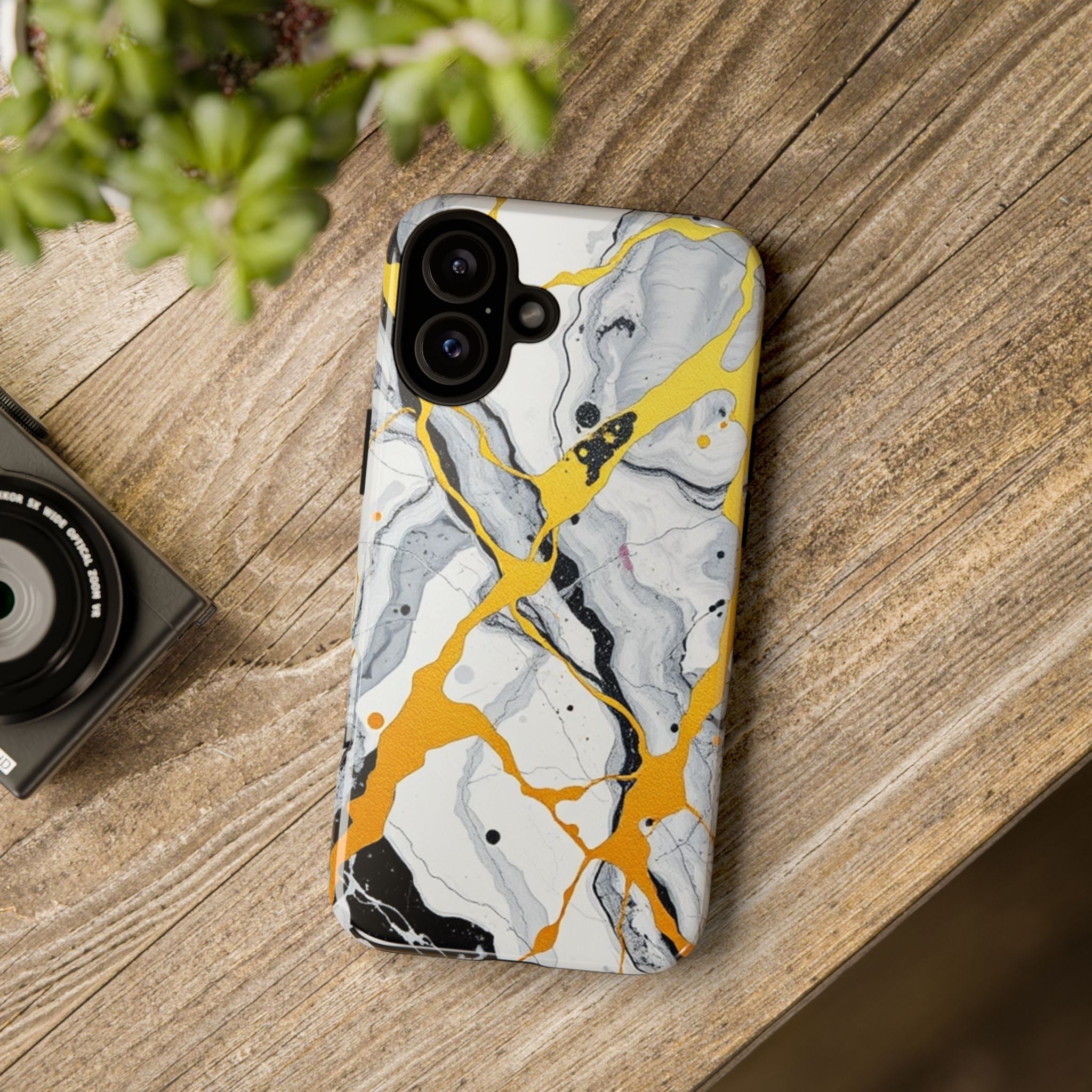 Beautiful Marble and Gold Design Tough Cases For Android & iPhone