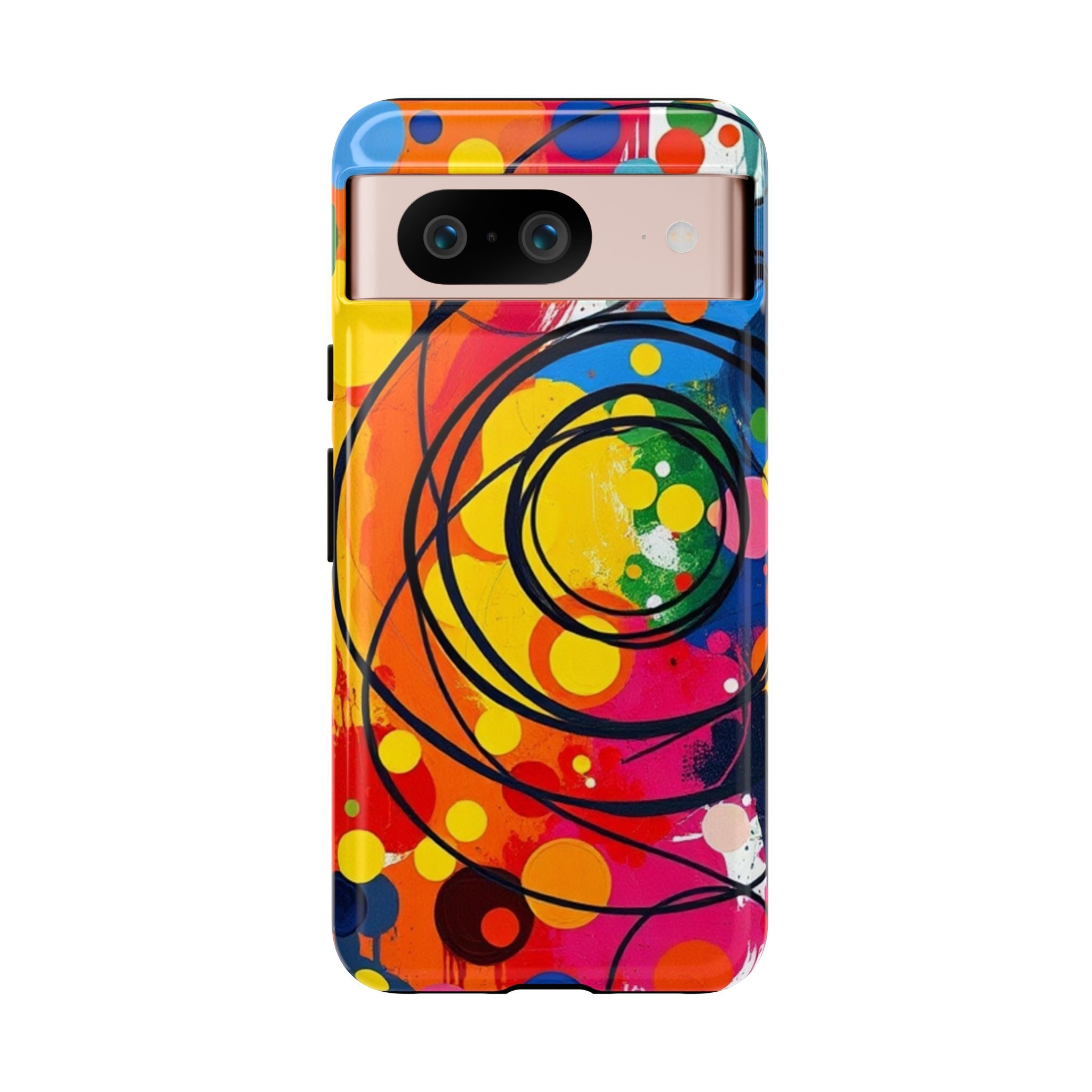 Colorful Abstract Rainbow Swirl Art Tough Case For Android & iPhone