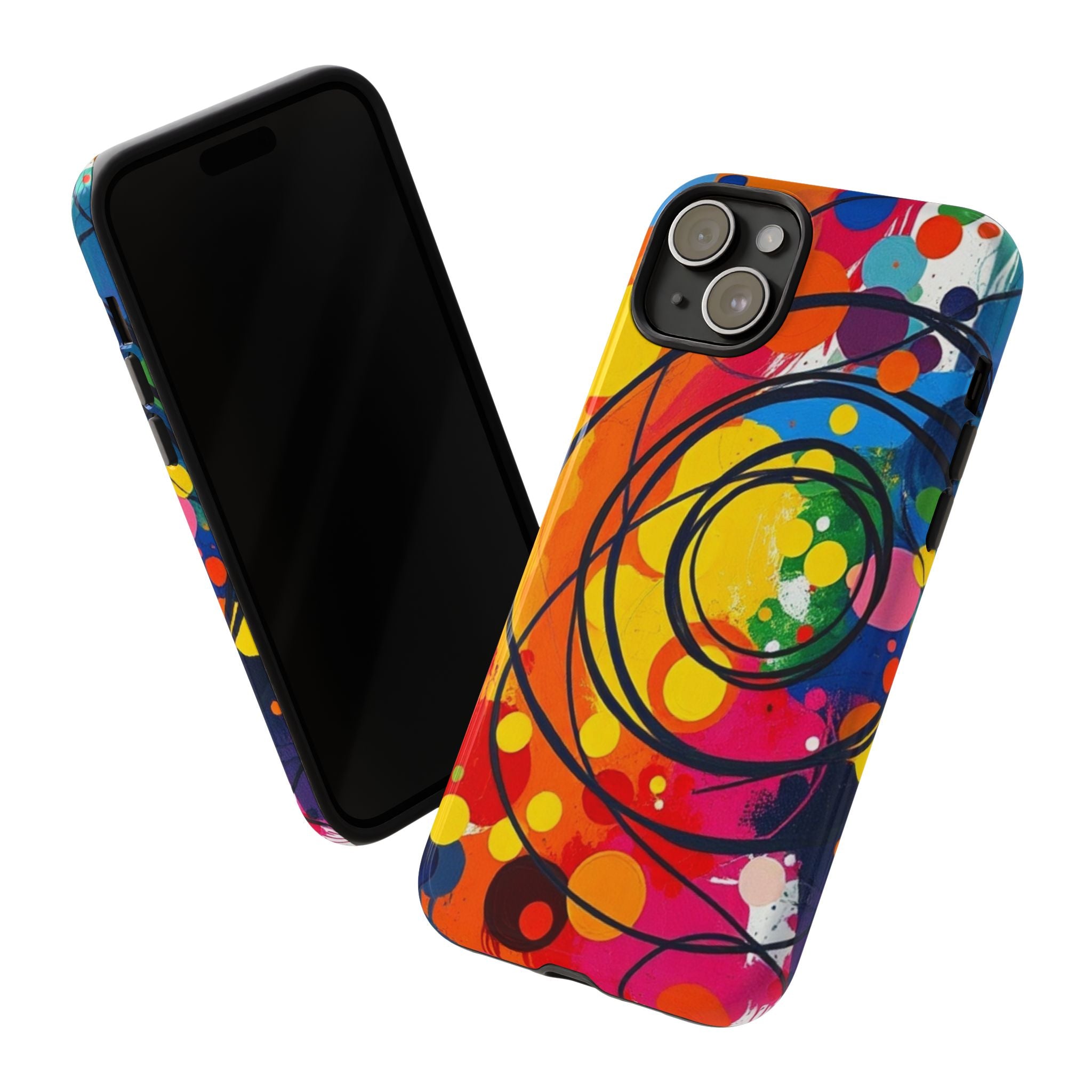 Colorful Abstract Rainbow Swirl Art Tough Case For Android & iPhone