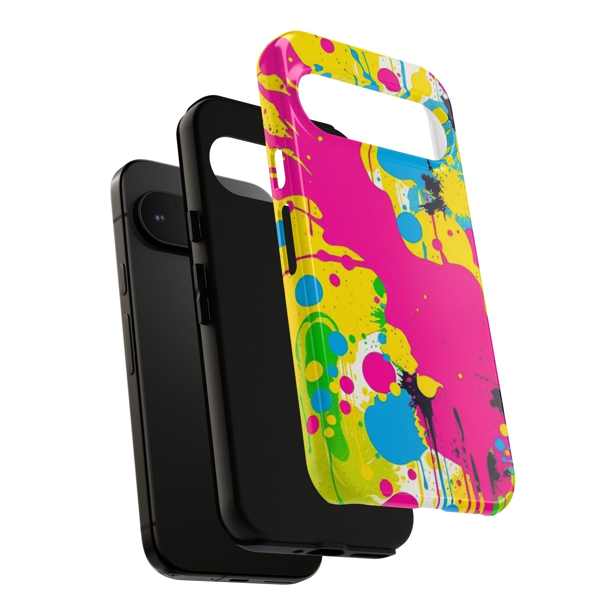 Android OR iPhone Compatible Cases - Crazy Retro Color Splash Design - Unique Tough Cases