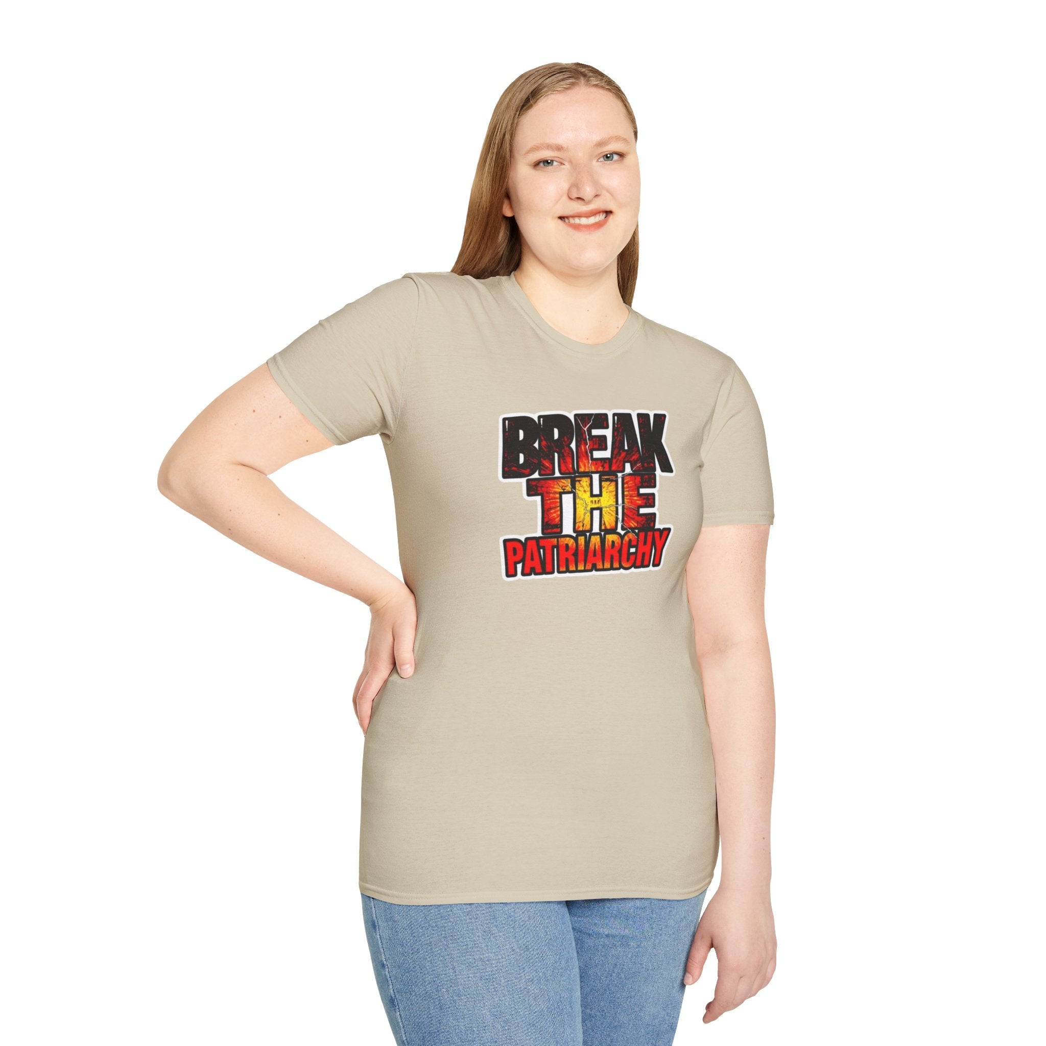 Break the Patriarchy Unisex Softstyle T-Shirt - Empowerment Wear for Social Change
