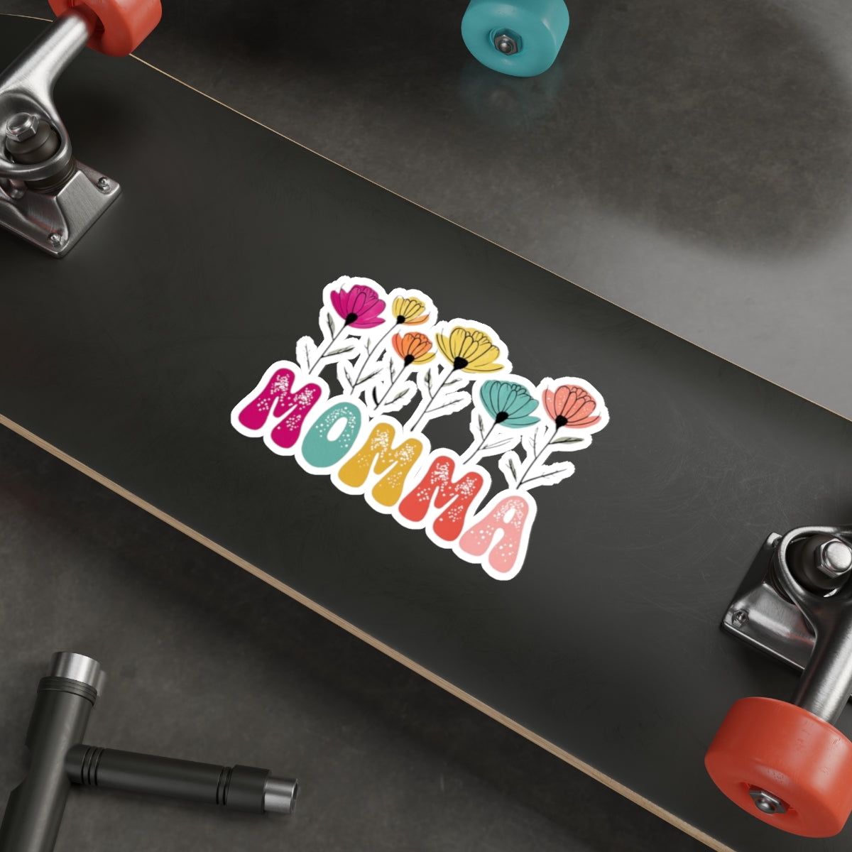 Die-Cut Stickers - MOMMA With Flowers