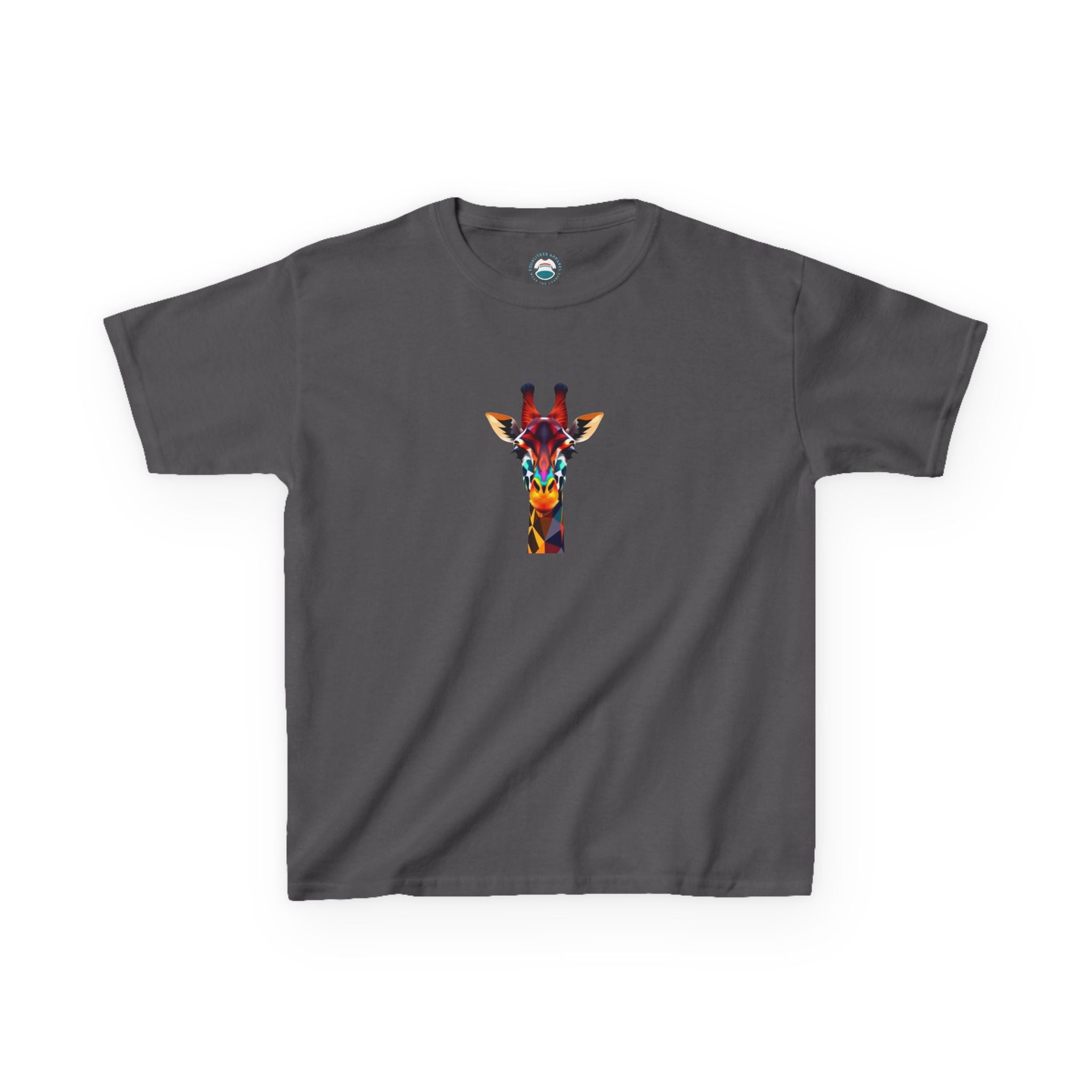 Colorful Fractal Giraffe Kids Heavy Cotton™ Tee