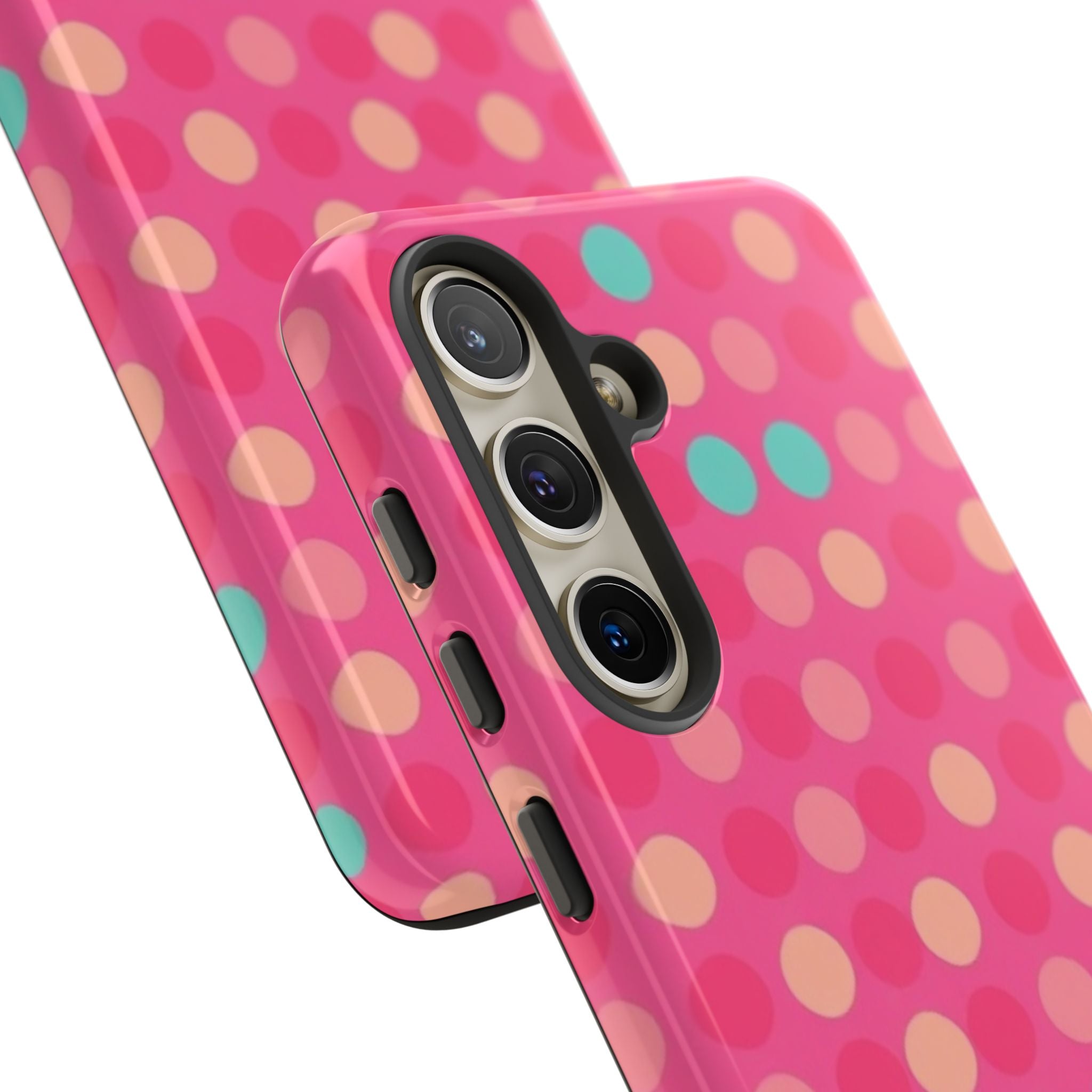 Android OR iPhone Protective Cases - Retro Polka Dots Pattern Tough Case