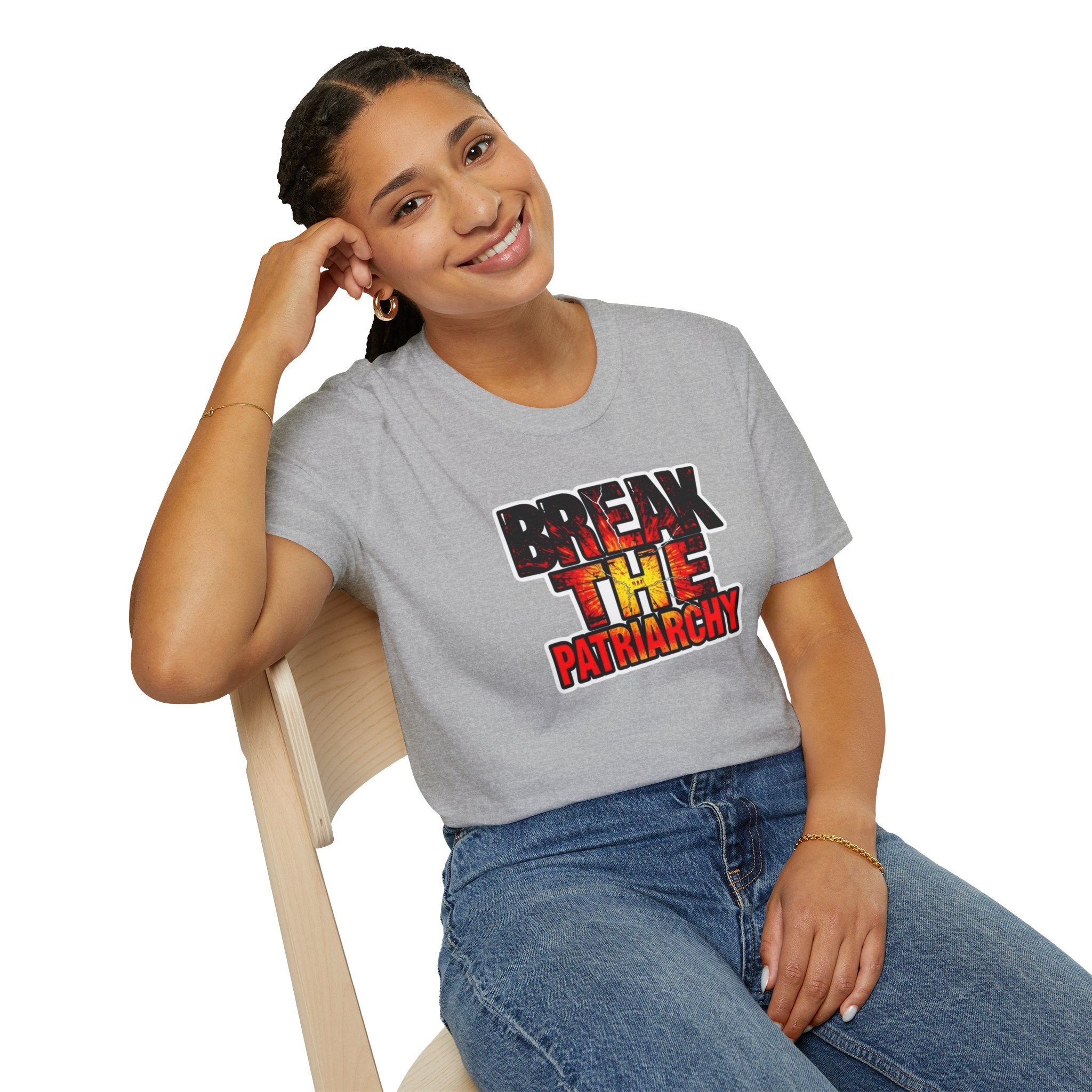 Break the Patriarchy Unisex Softstyle T-Shirt - Empowerment Wear for Social Change