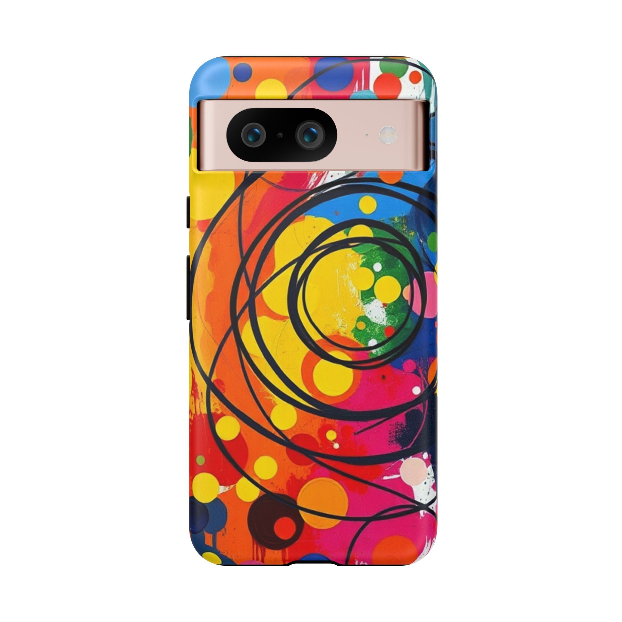 Colorful Abstract Rainbow Swirl Art Tough Case For Android & iPhone