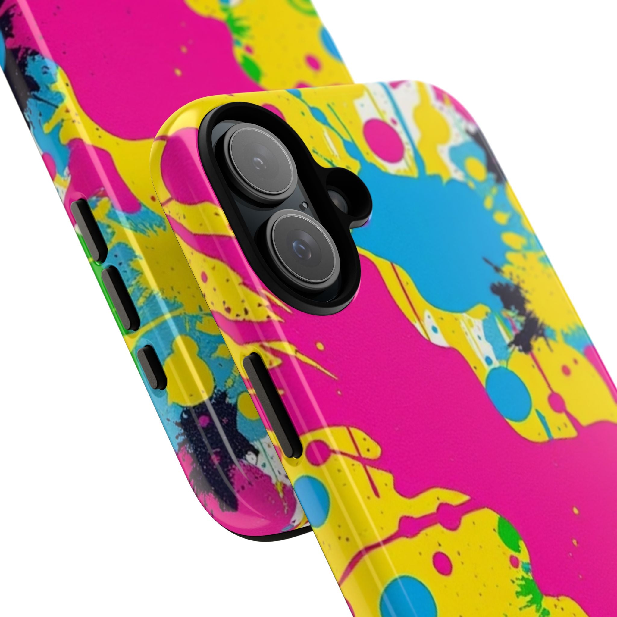 Android OR iPhone Compatible Cases - Crazy Retro Color Splash Design - Unique Tough Cases