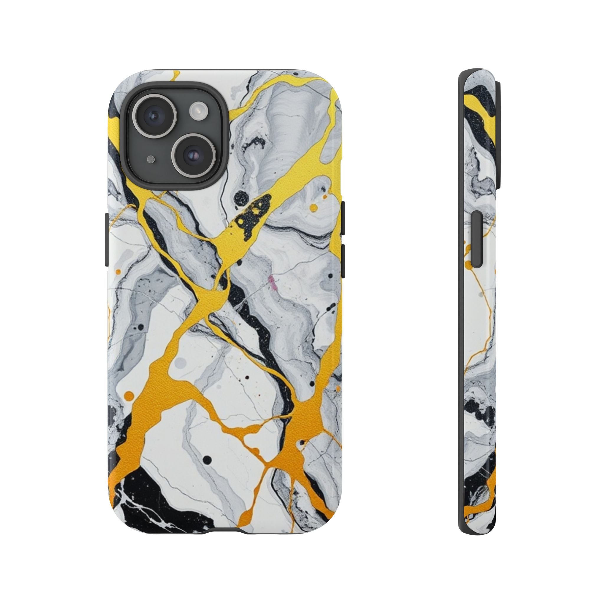 Beautiful Marble and Gold Design Tough Cases For Android & iPhone