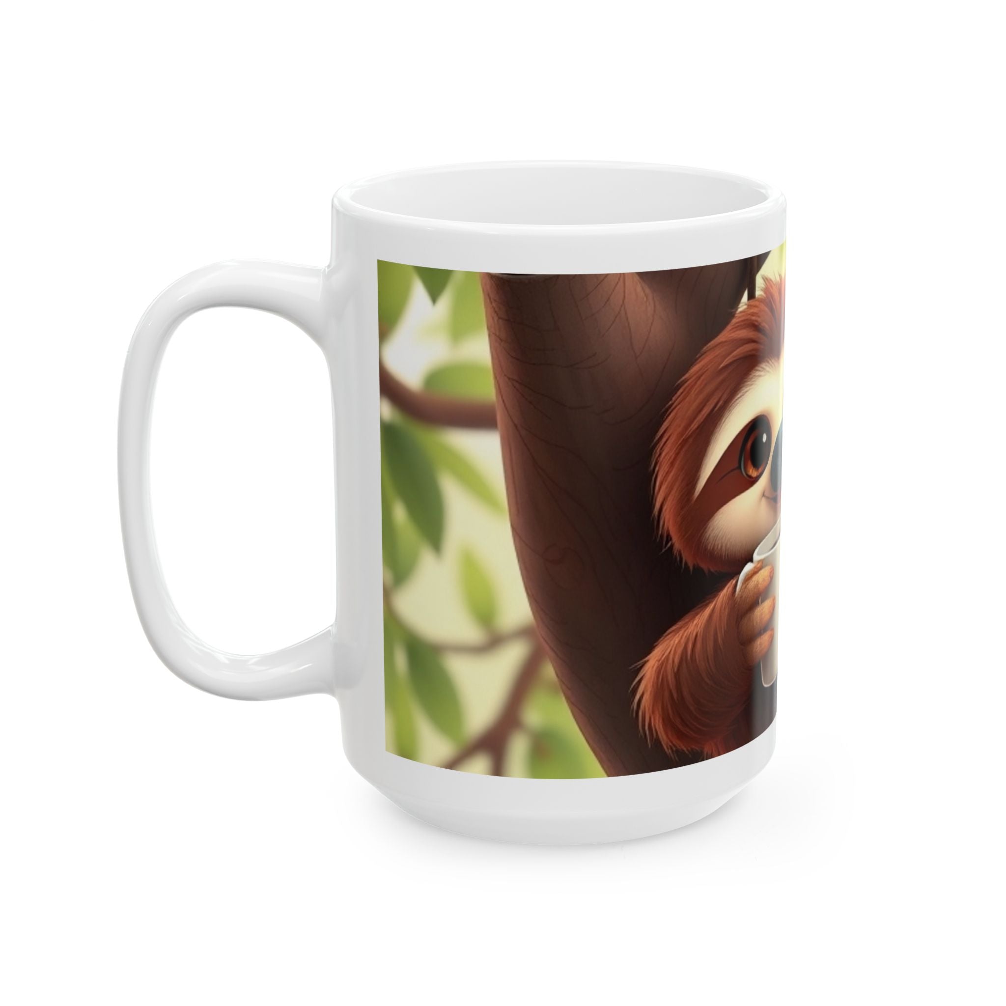 Caffeinated & Slightly Dangerous Sloth - Ceramic Mug - Perfect Gift for Coffee Lovers