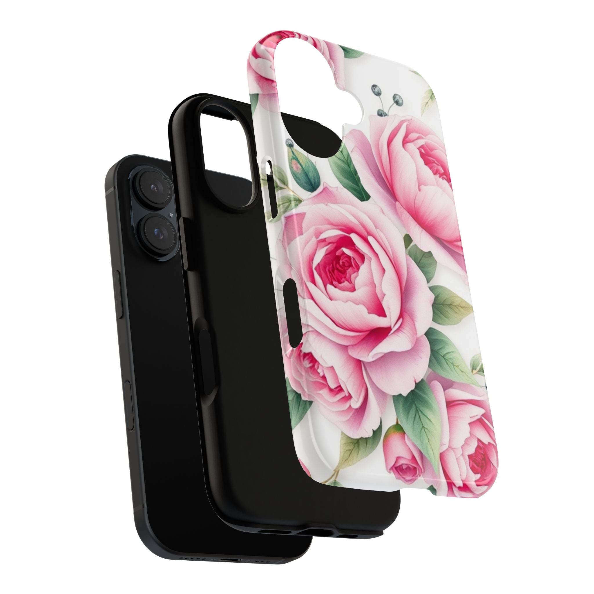 Android OR iPhone Compatible Cases - Pink Flower Design - Unique Tough Cases