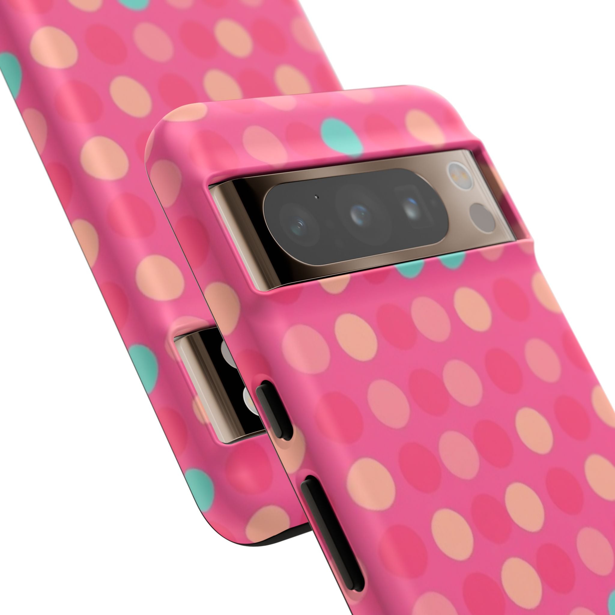 Android OR iPhone Protective Cases - Retro Polka Dots Pattern Tough Case