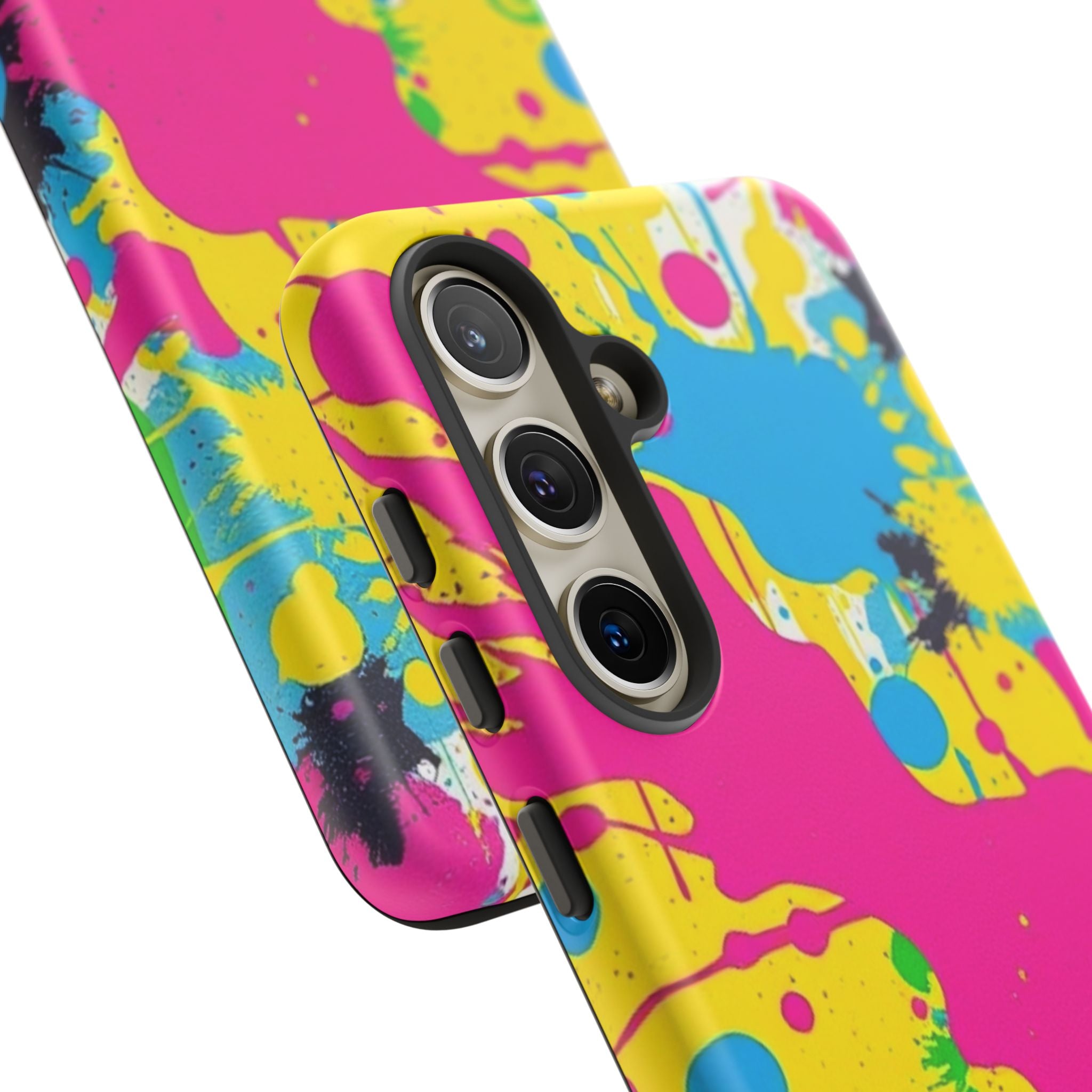 Android OR iPhone Compatible Cases - Crazy Retro Color Splash Design - Unique Tough Cases