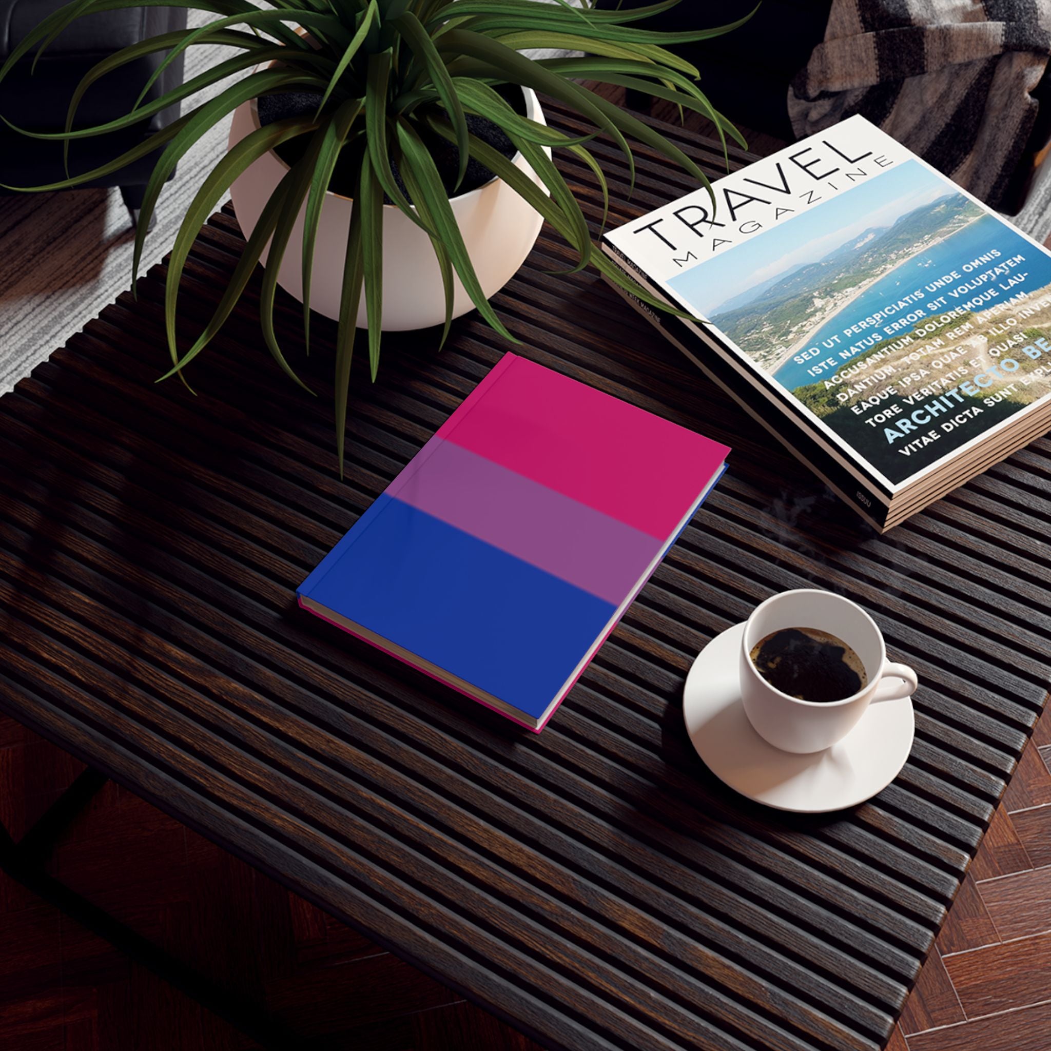 Bisexual Pride Design Hard Backed Journal - Perfect for Gifts, Journaling, and Celebrations