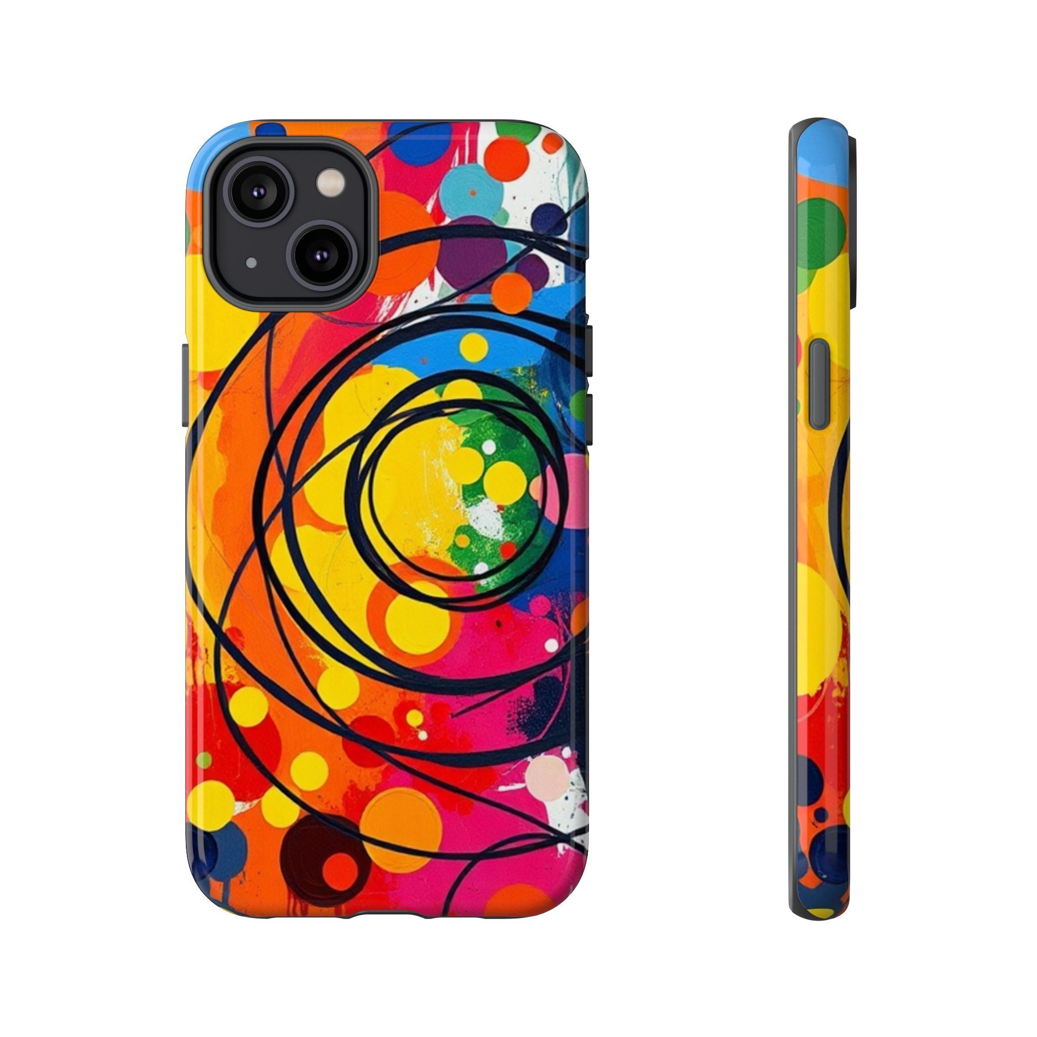 Colorful Abstract Rainbow Swirl Art Tough Case For Android & iPhone