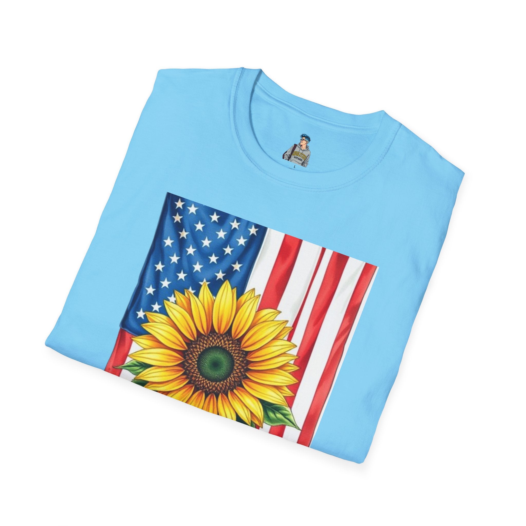 American Patriots Stand Behind Ukraine Unisex Softstyle T-Shirt - EqualiTees.Me