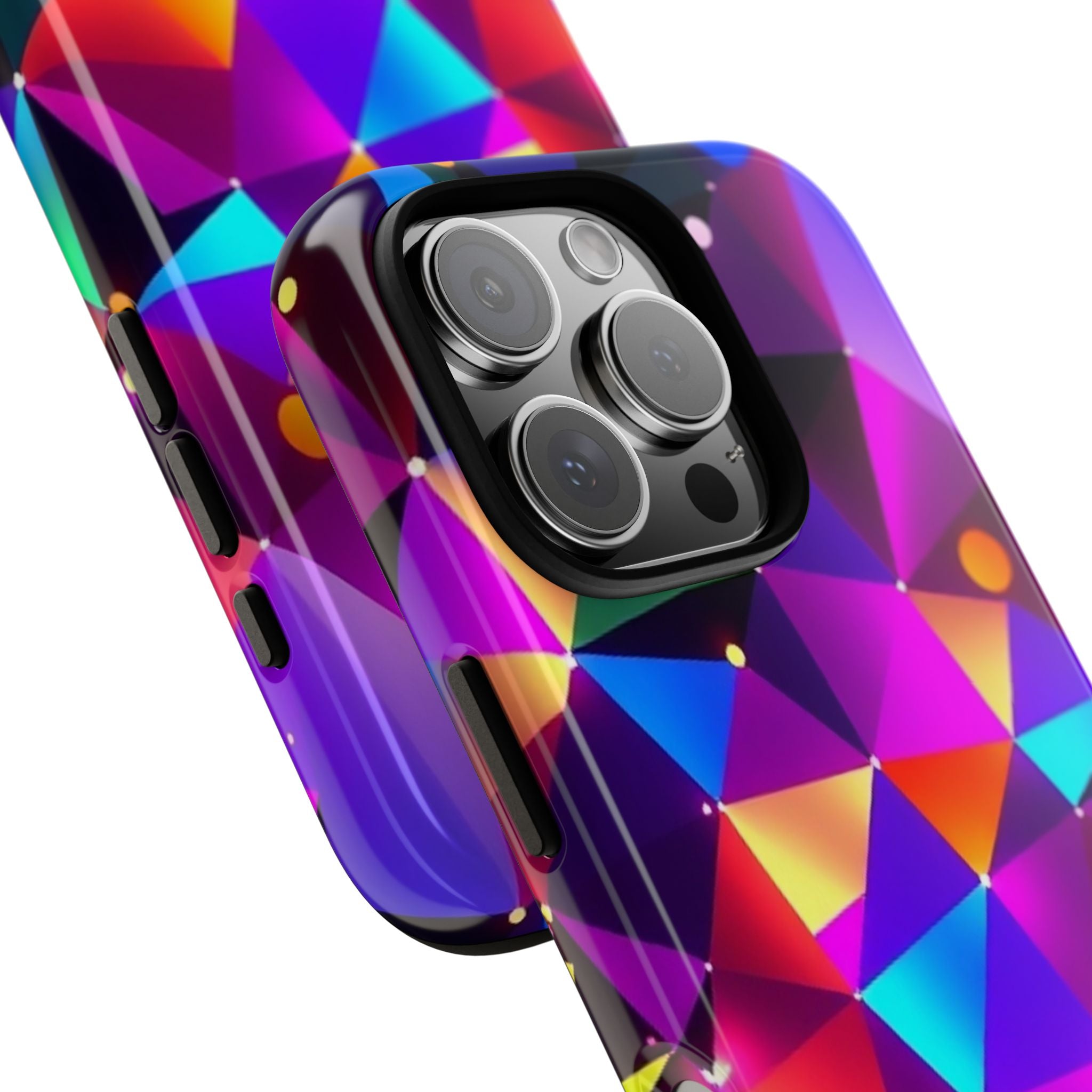 Android OR iPhone Compatible Cases - Colorful Angles Design - Unique Tough Cases