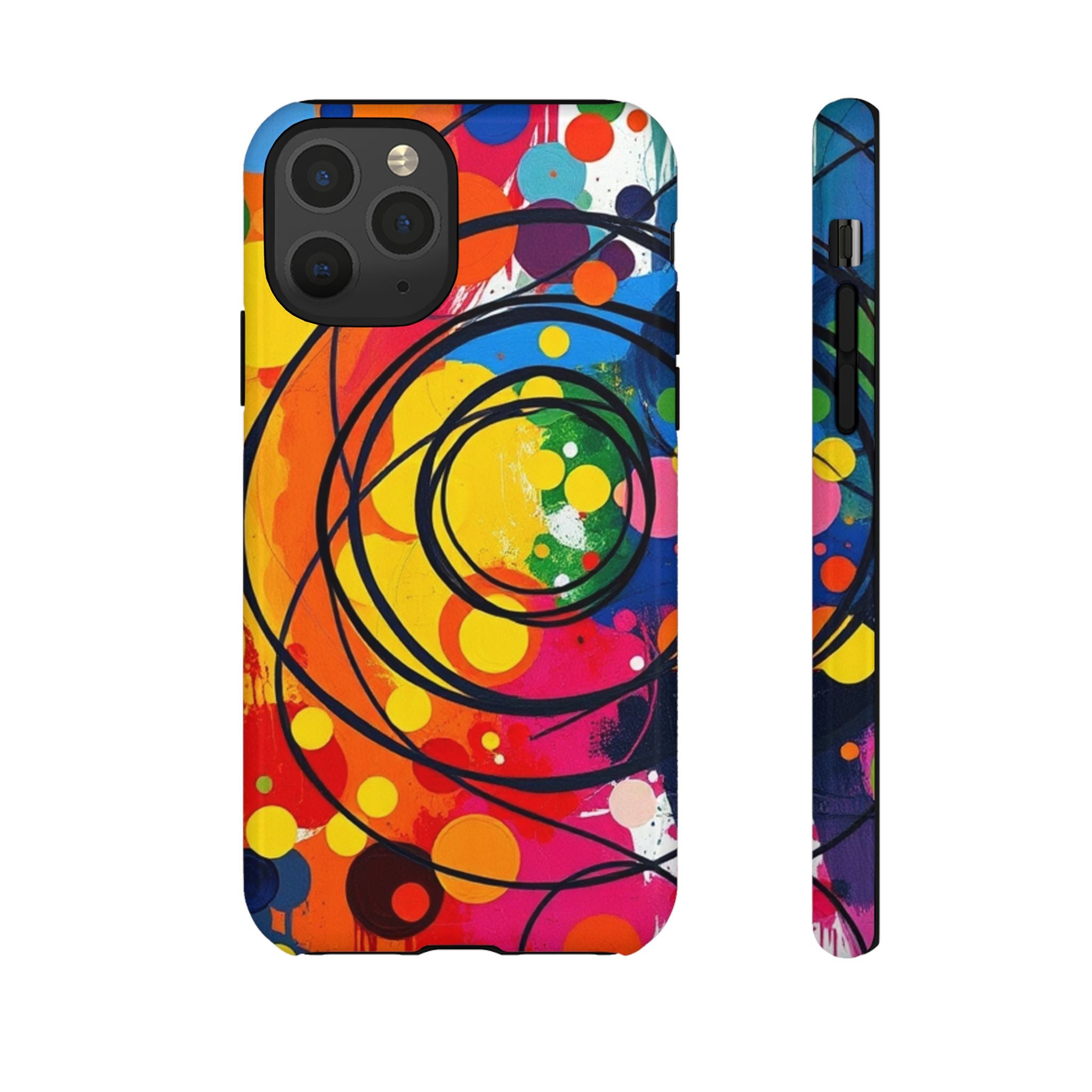 Colorful Abstract Rainbow Swirl Art Tough Case For Android & iPhone