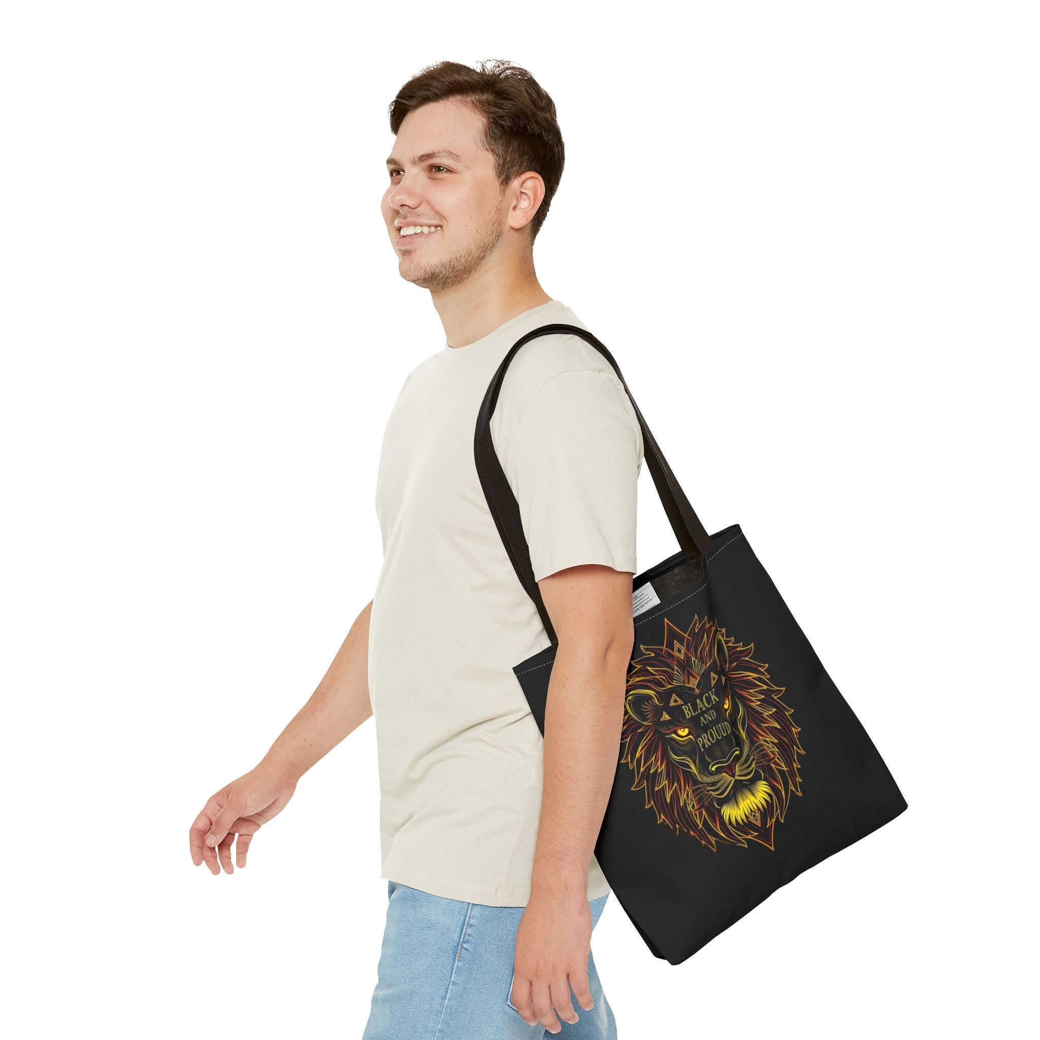 Black and Proud Lion Tote Bag