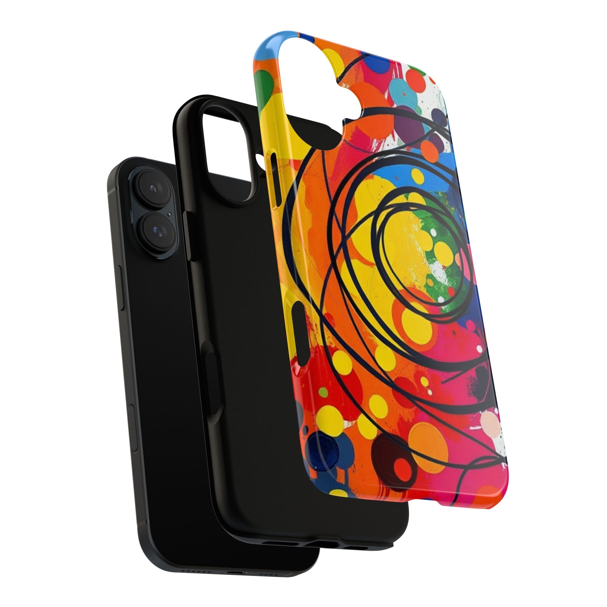 Colorful Abstract Rainbow Swirl Art Tough Case For Android & iPhone
