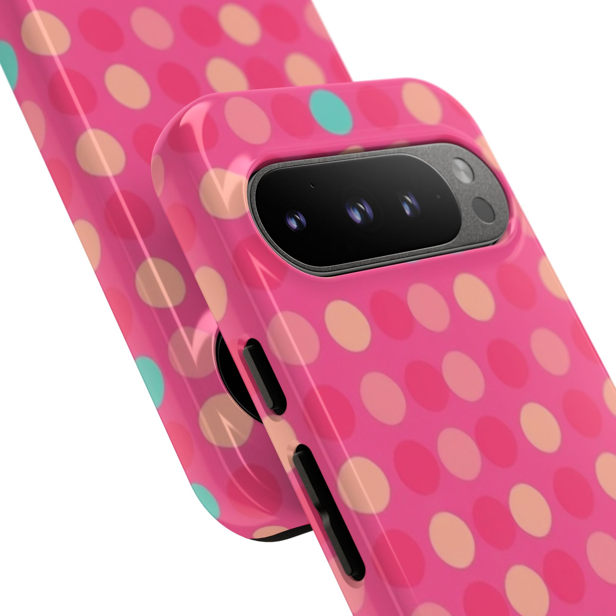 Android OR iPhone Protective Cases - Retro Polka Dots Pattern Tough Case