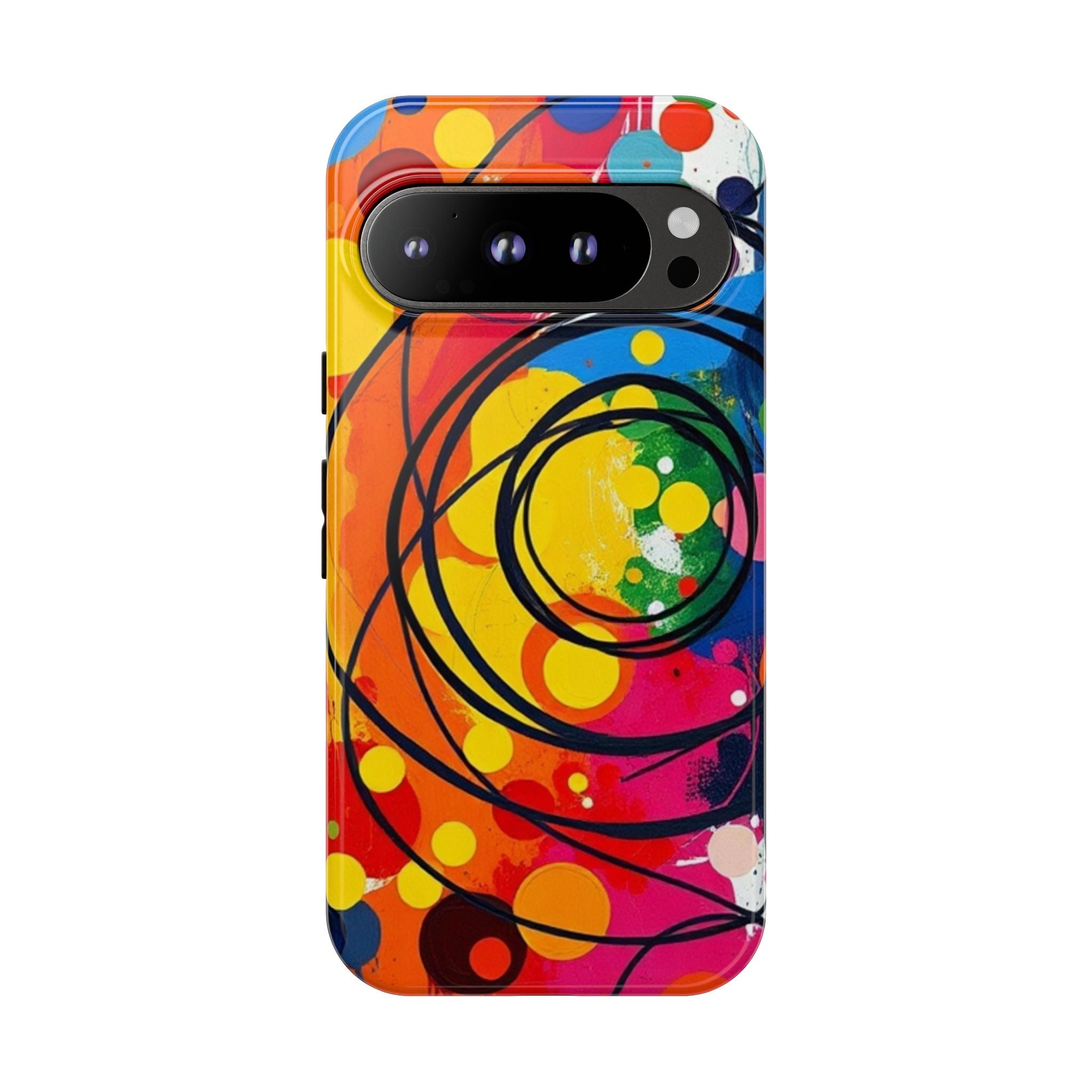 Colorful Abstract Rainbow Swirl Art Tough Case For Android & iPhone