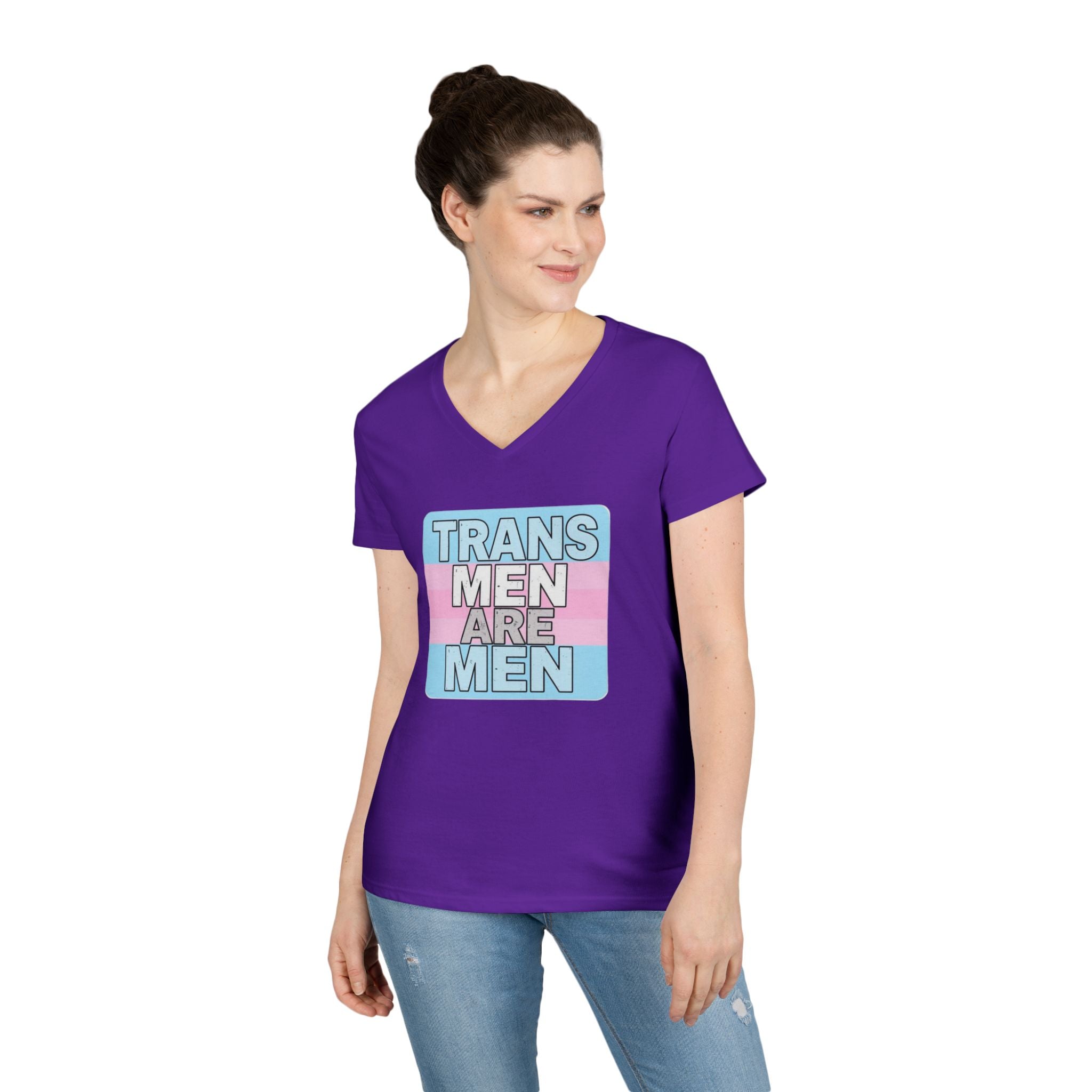 Transgender Pride V-Neck T-Shirt - Empowering Message for Inclusivity