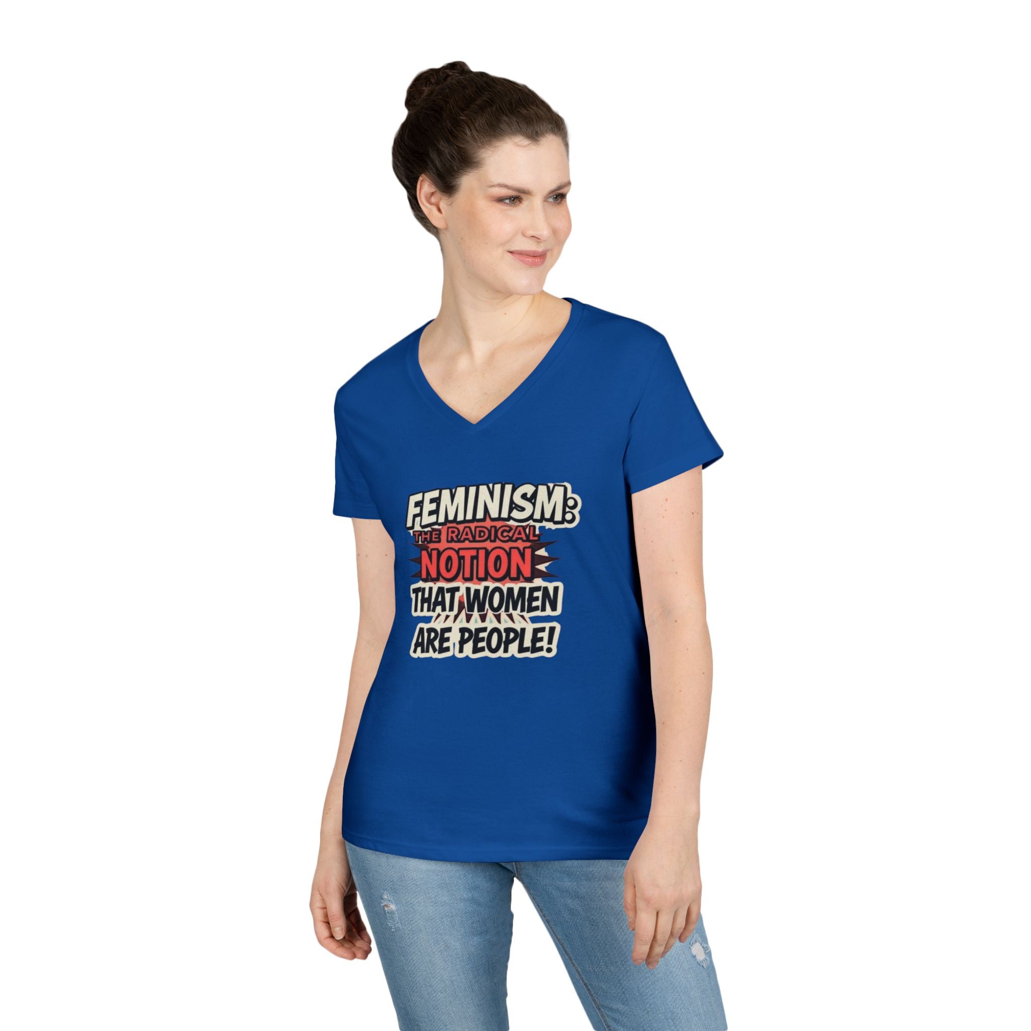 Feminism V-Neck T-Shirt - Empowering Women’s Apparel