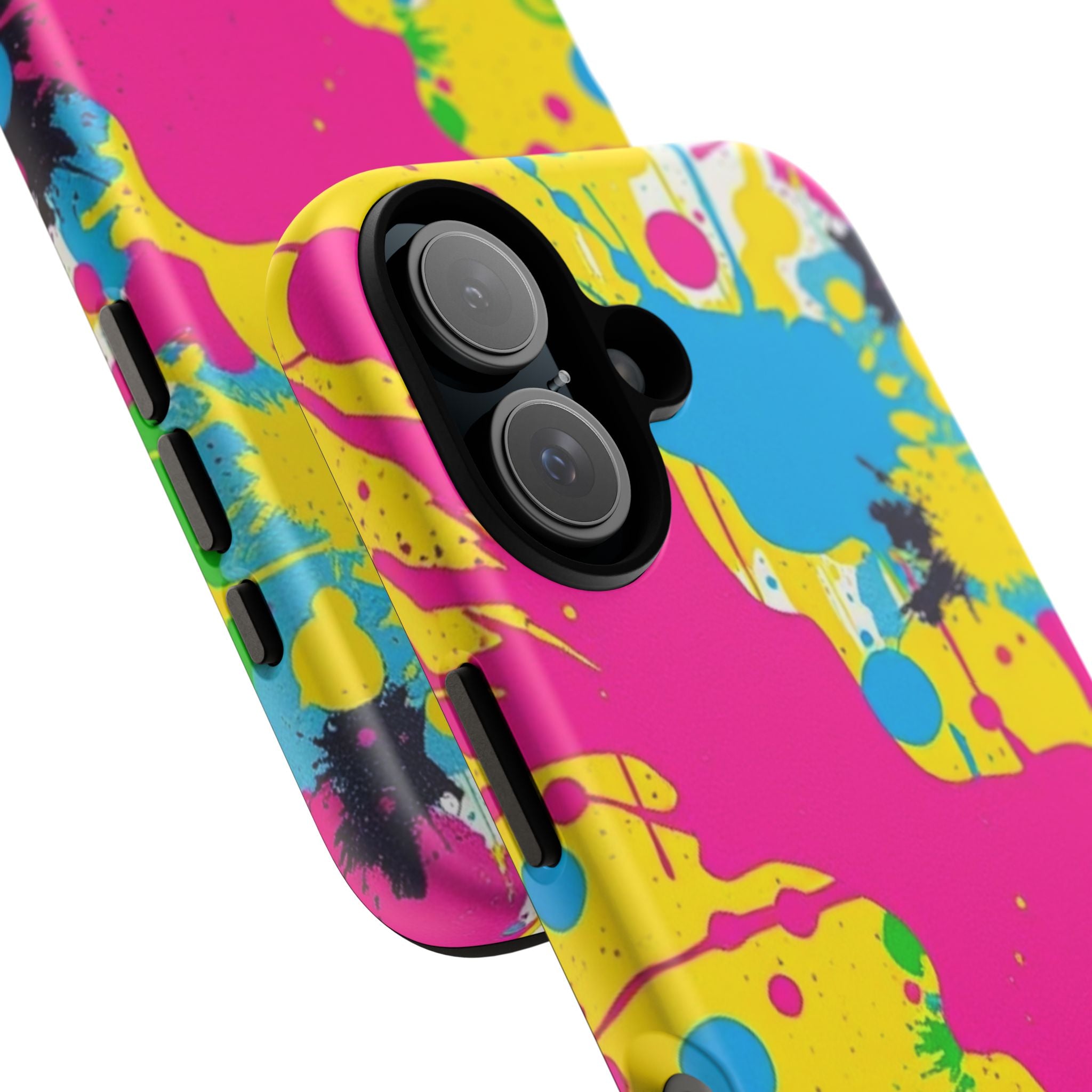 Android OR iPhone Compatible Cases - Crazy Retro Color Splash Design - Unique Tough Cases