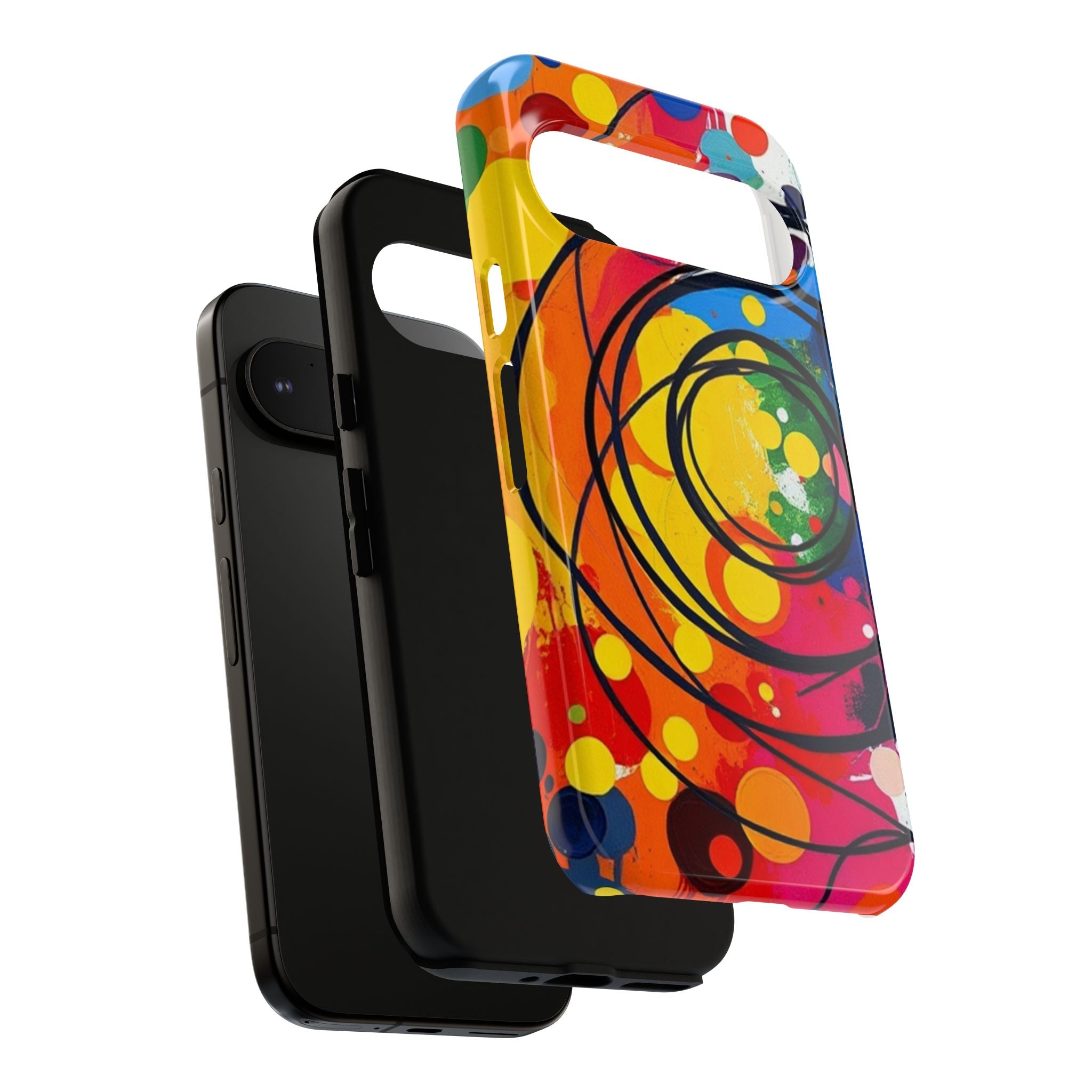 Colorful Abstract Rainbow Swirl Art Tough Case For Android & iPhone