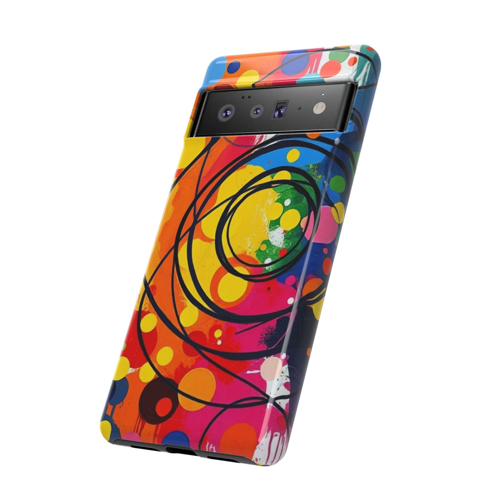 Colorful Abstract Rainbow Swirl Art Tough Case For Android & iPhone