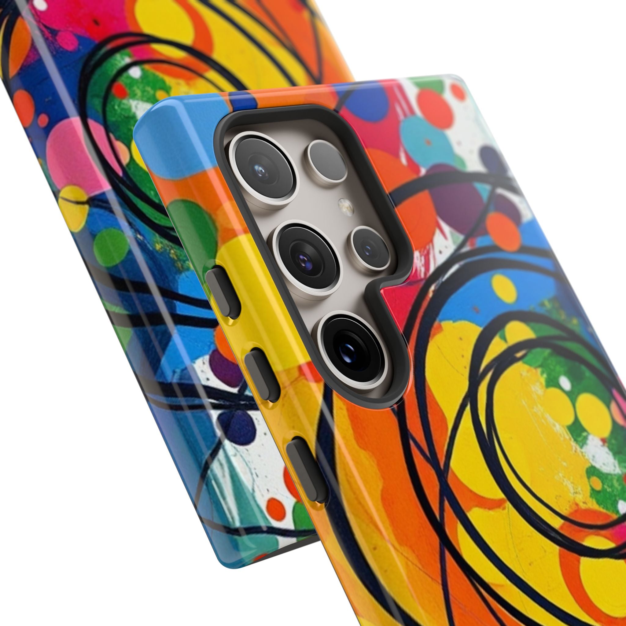 Colorful Abstract Rainbow Swirl Art Tough Case For Android & iPhone