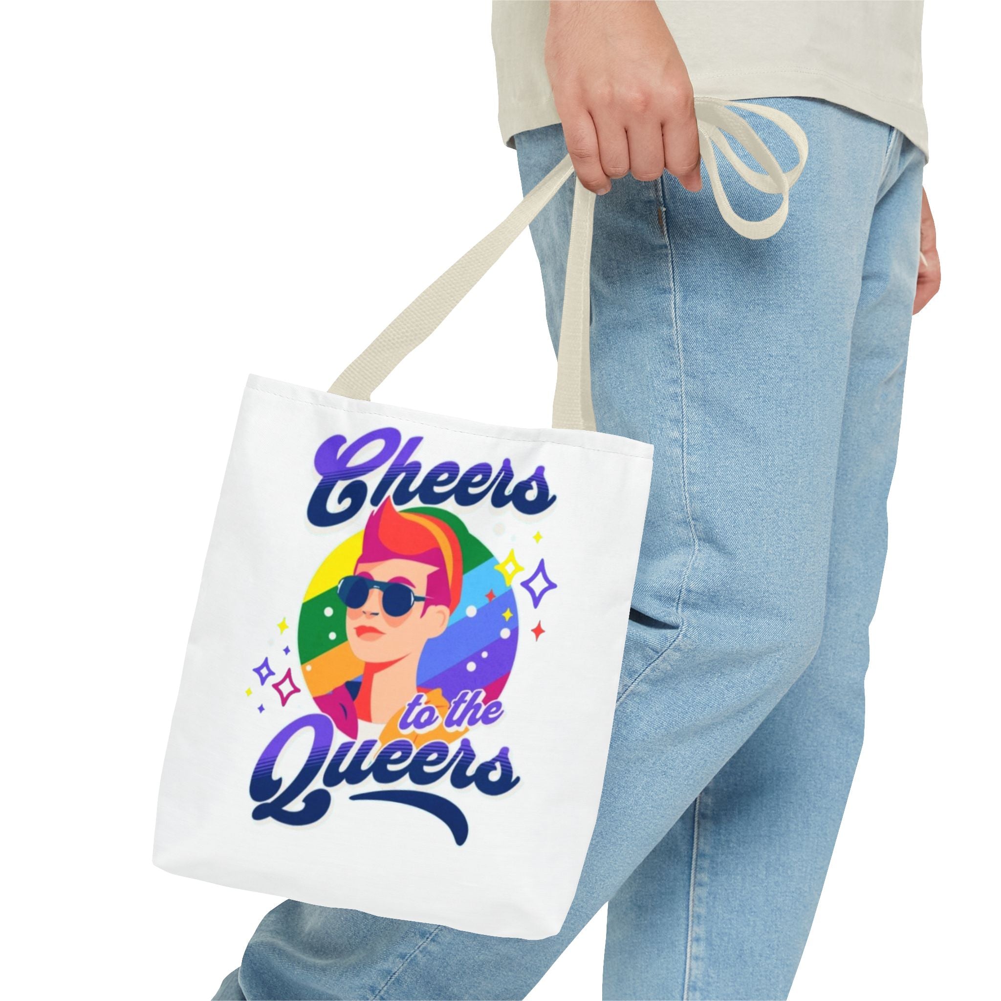 Cheers to the Queers Design LGBTQIA+ themed Tote bag