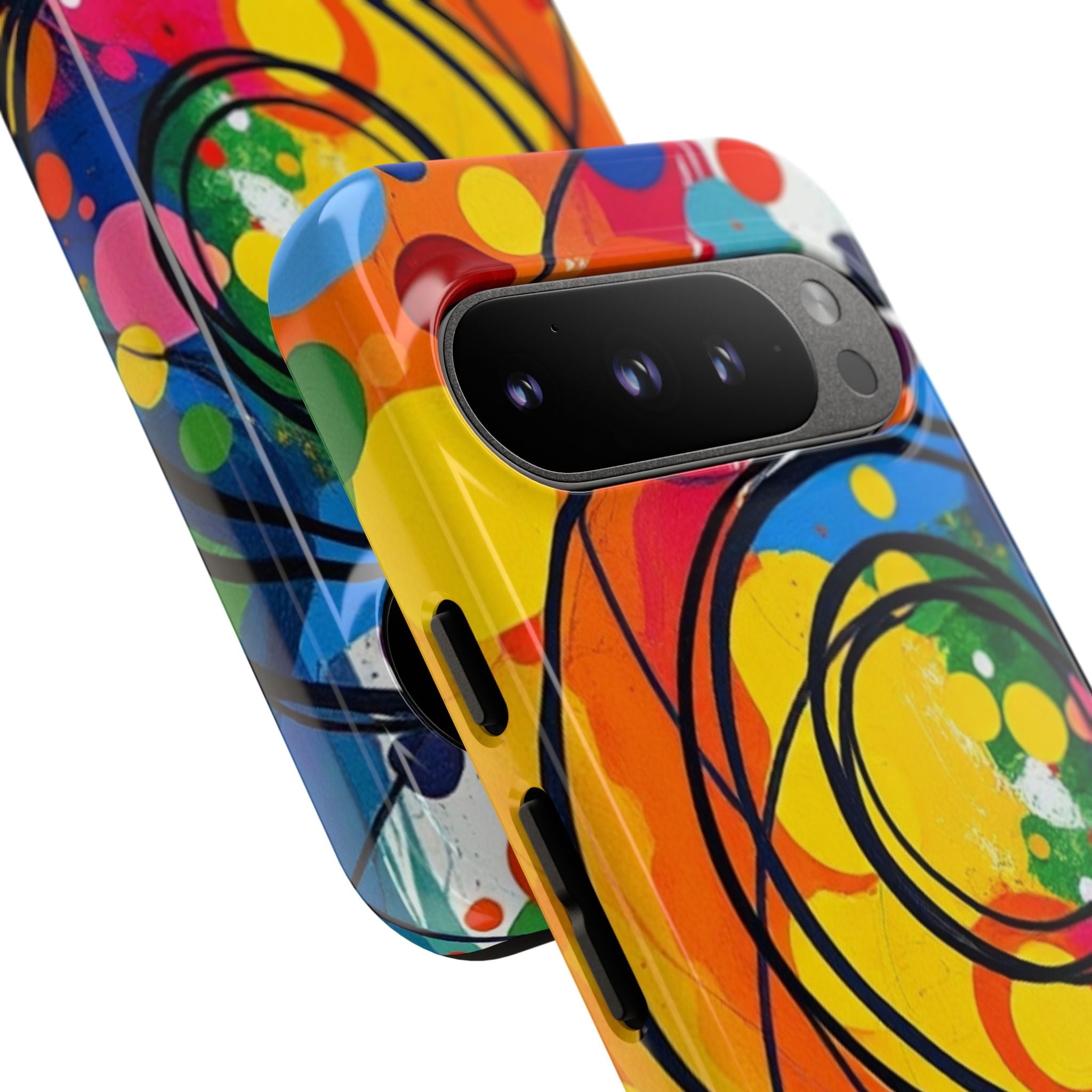 Colorful Abstract Rainbow Swirl Art Tough Case For Android & iPhone