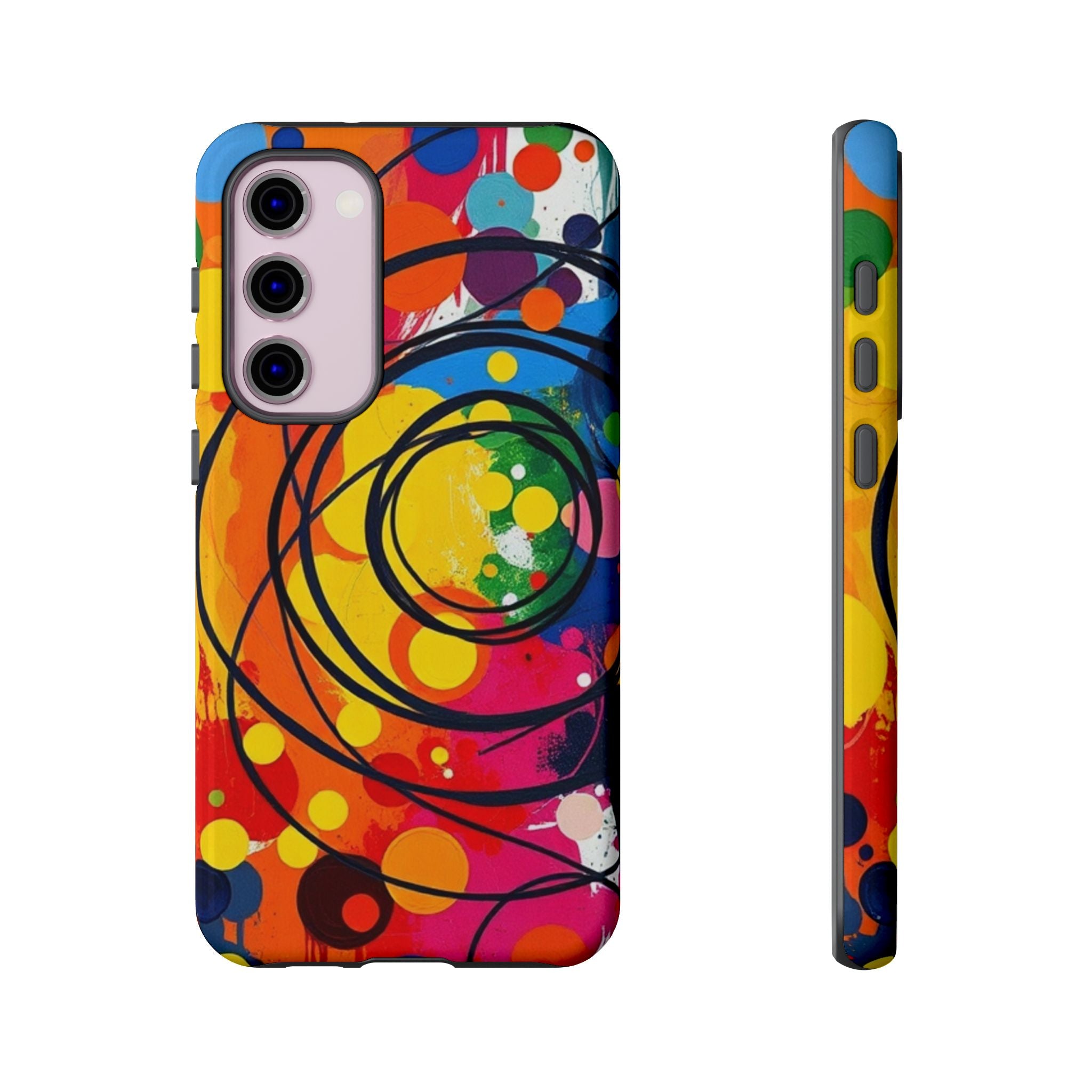 Colorful Abstract Rainbow Swirl Art Tough Case For Android & iPhone